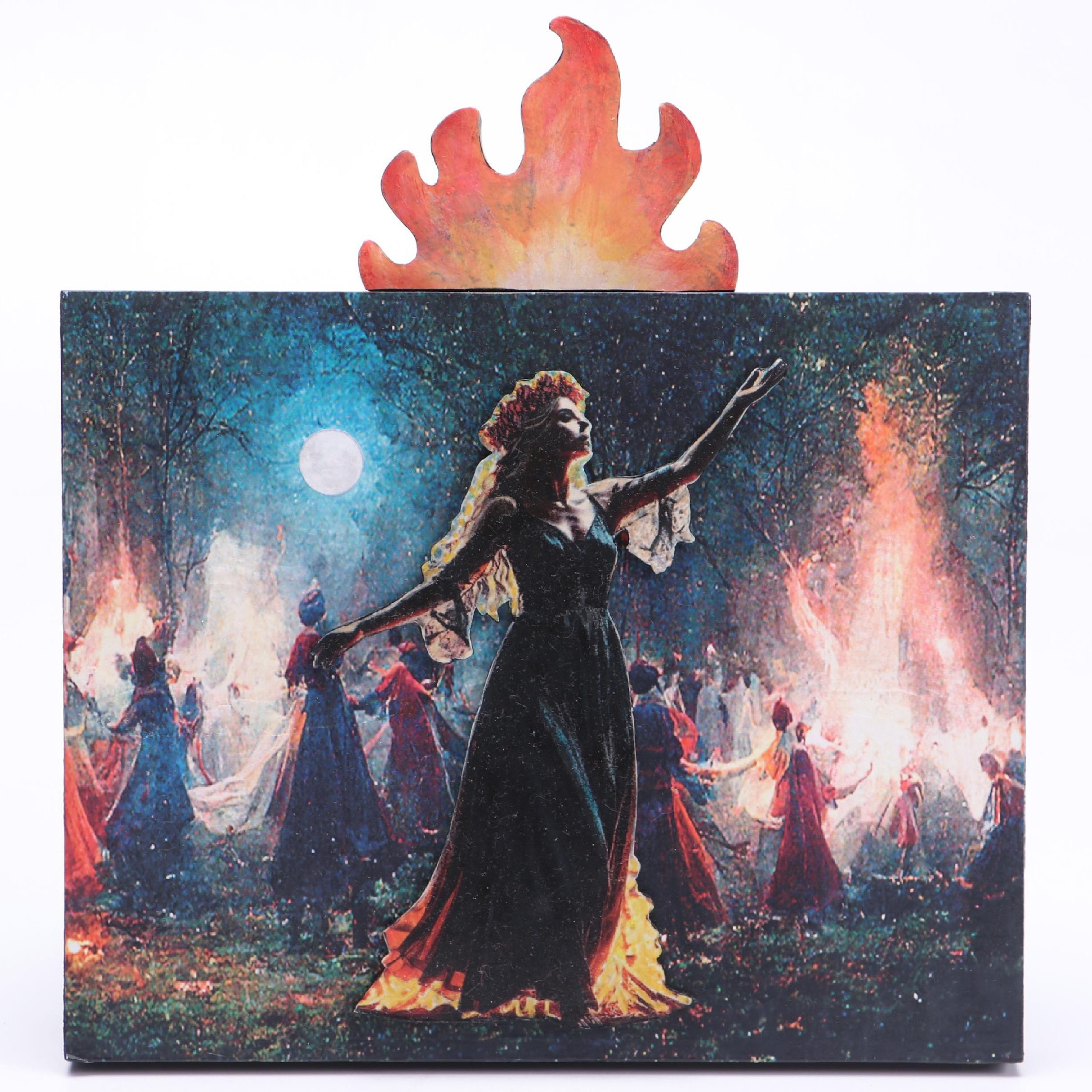 Deborah Kovacs-Sturdevant Mixed Media Collage "All Souls Night," 21st Century