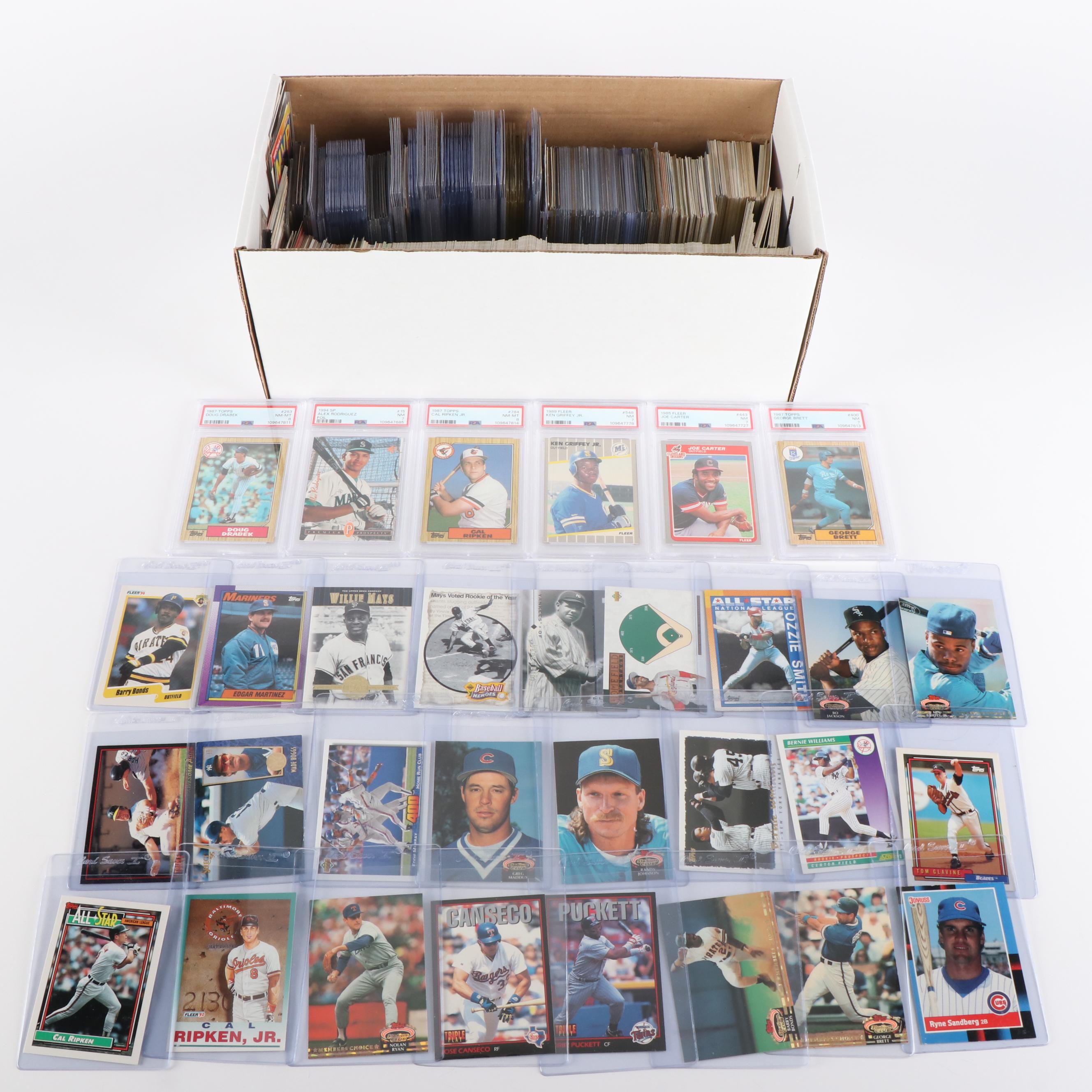 1000+ Card Baseball with HOF'S, Graded Griffey Jr. & Joe Carter Rookie