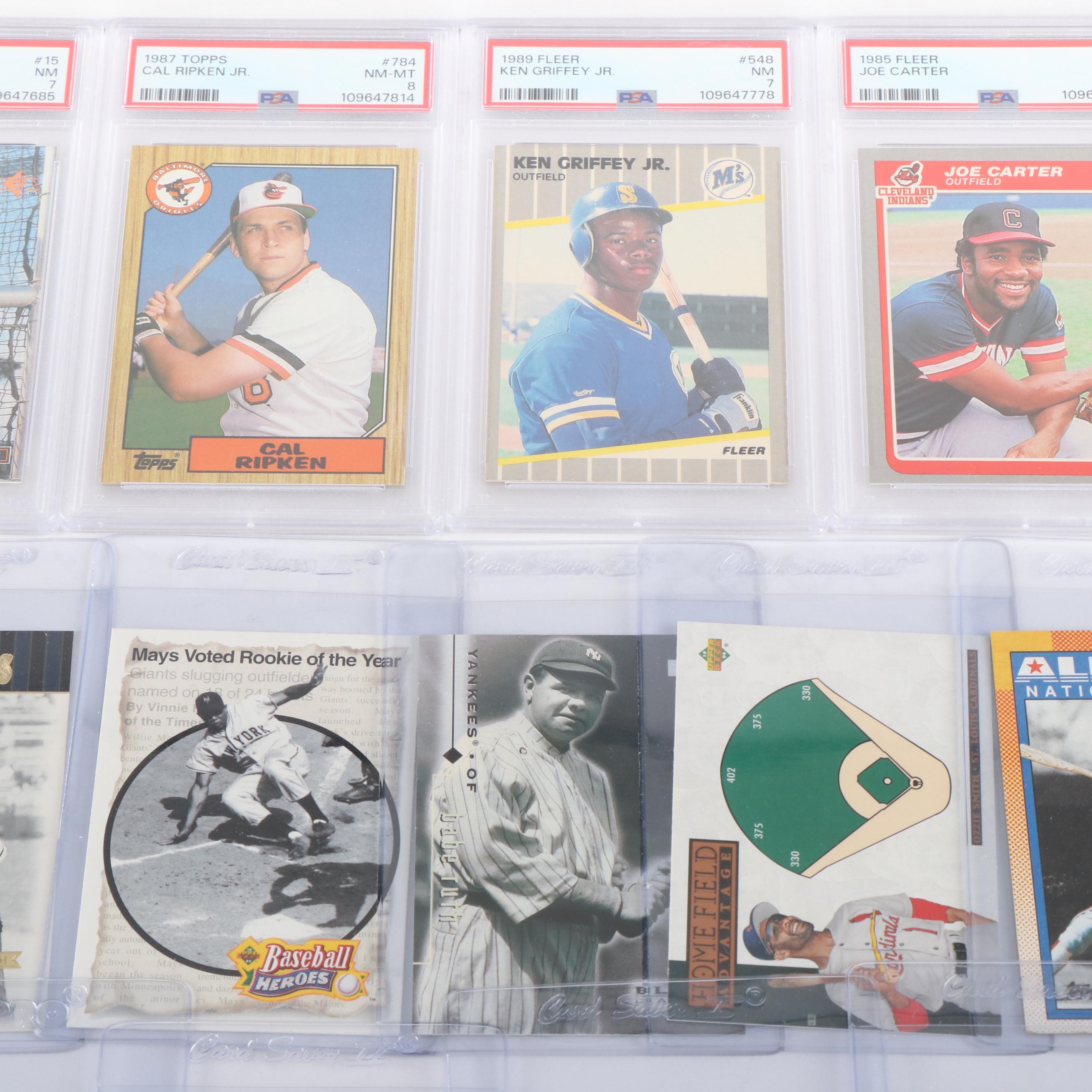 1000+ Card Baseball with HOF'S, Graded Griffey Jr. & Joe Carter Rookie