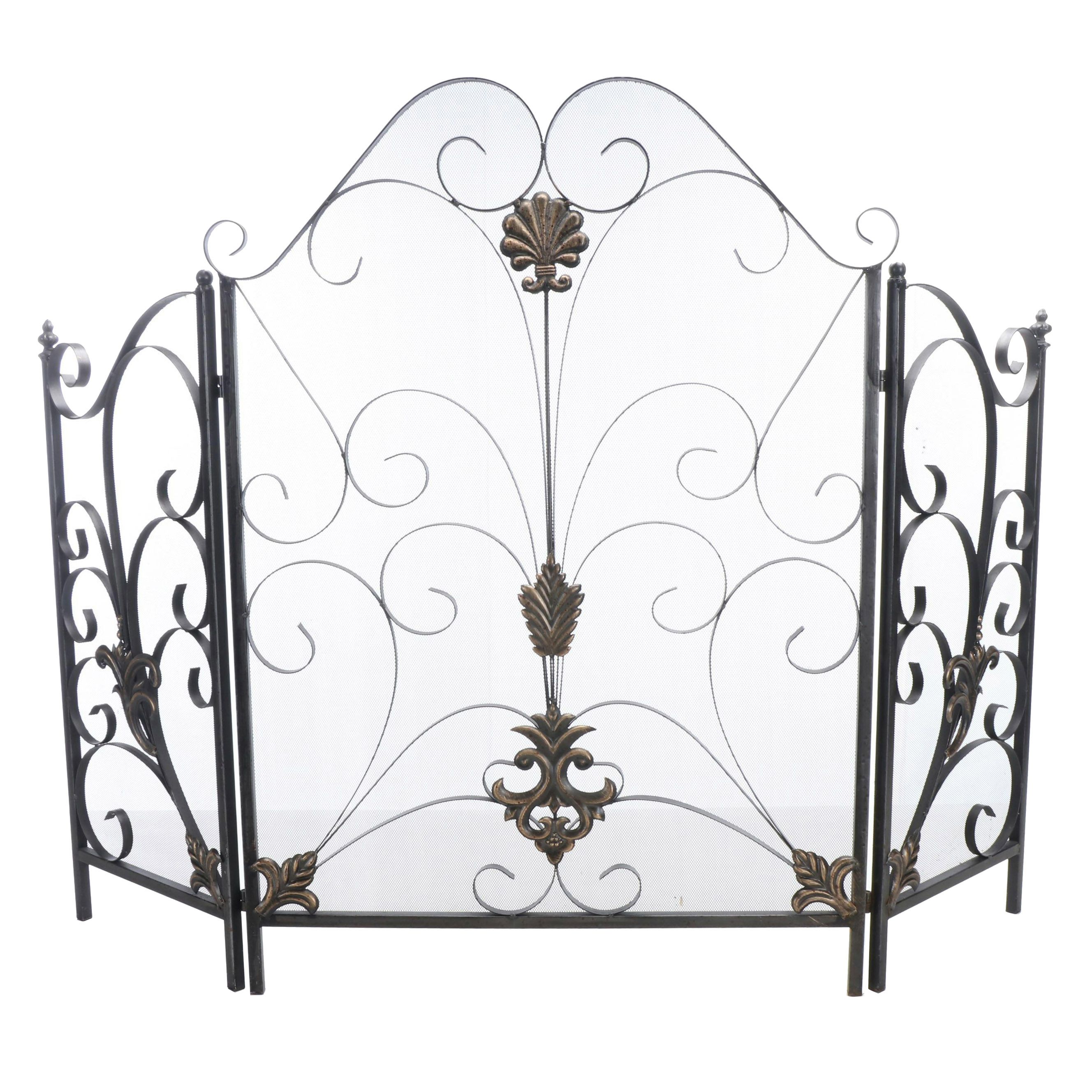 Metal Scrolled Fireplace Screen