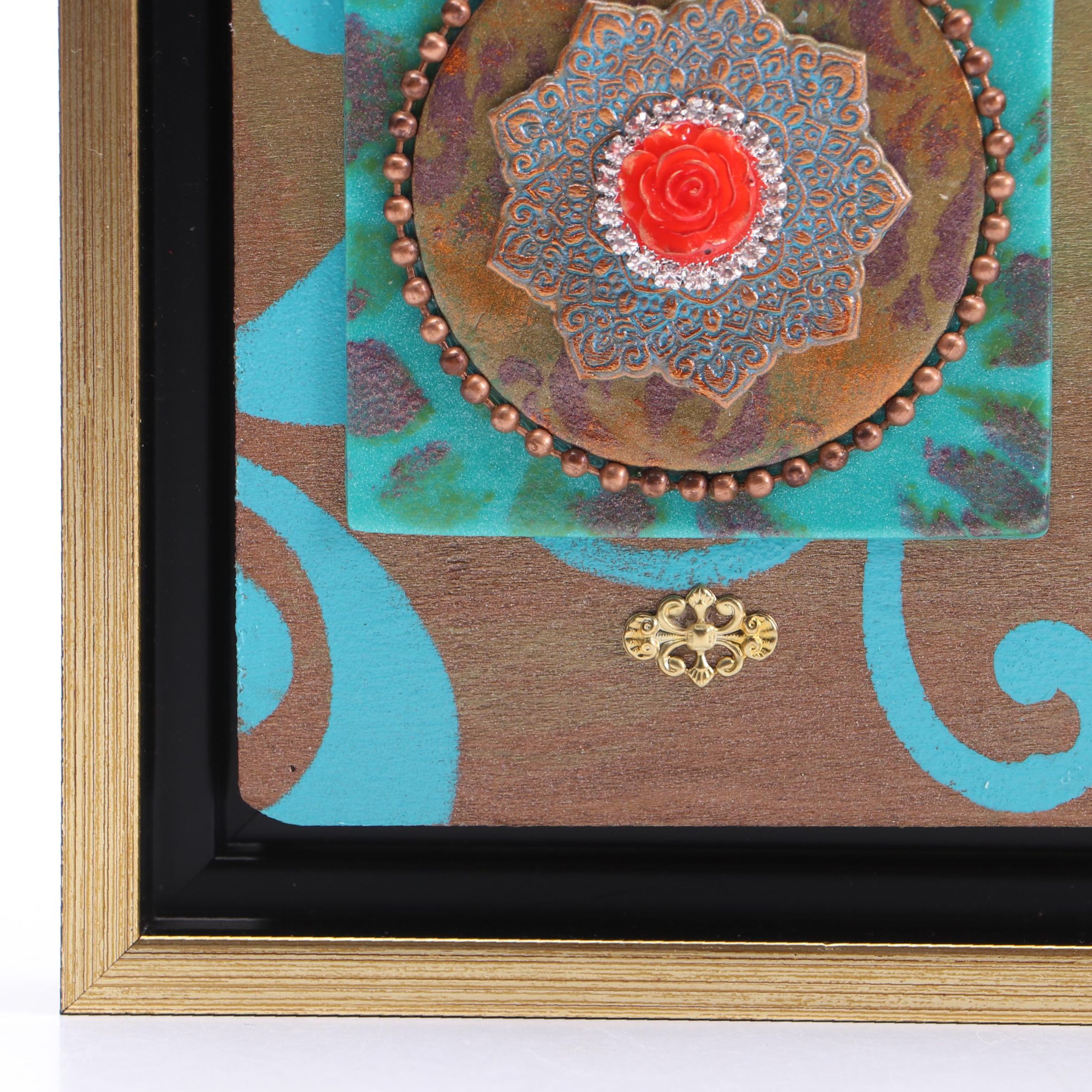 Deborah Kovacs-Sturdevant Mixed Media Composition "Mandala Tiles," 21st Century