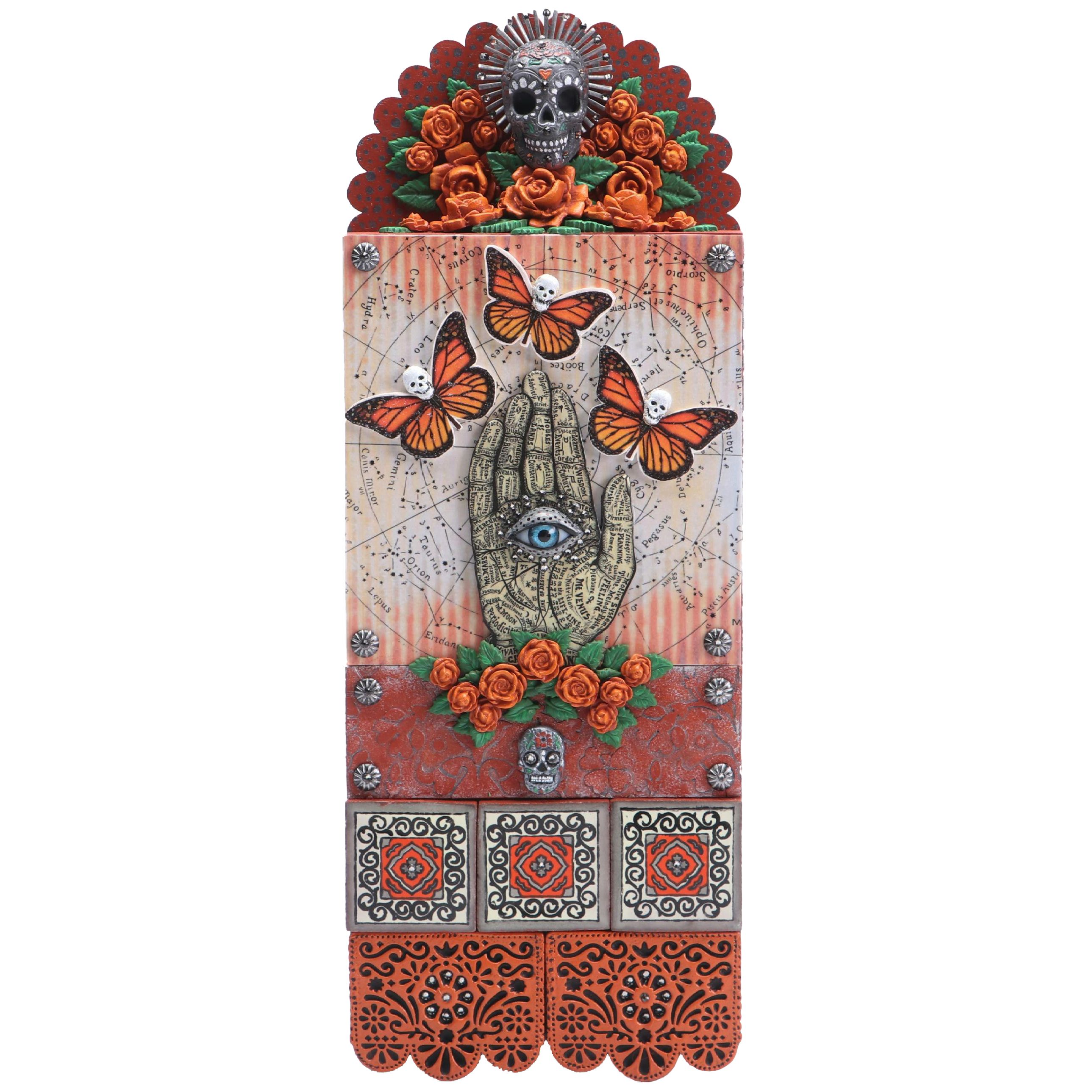 Deborah Kovacs-Sturdevant Mixed Media Composition "Dia de los Muertos"