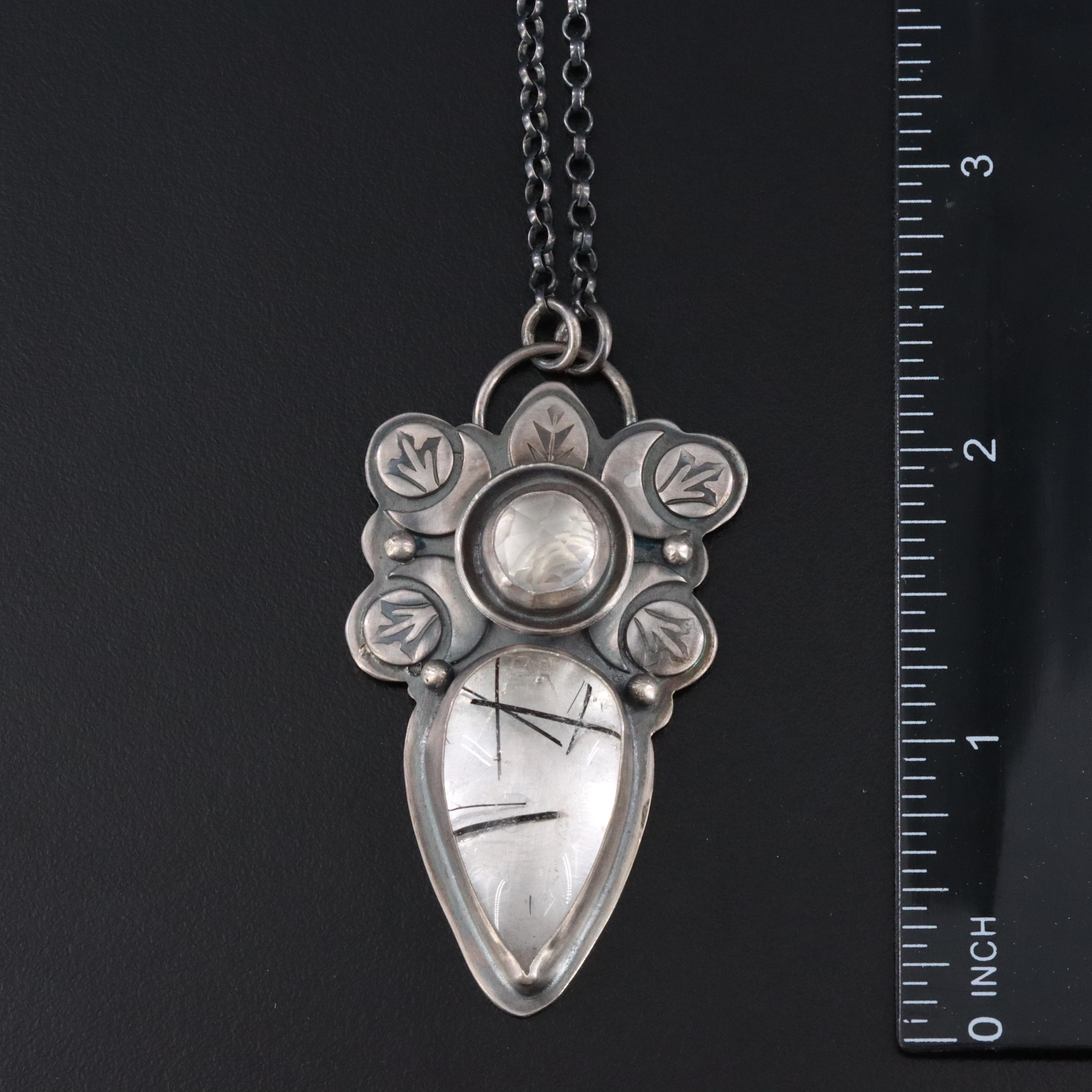 EON Designs Sterling Gemstone Botanical Necklaces