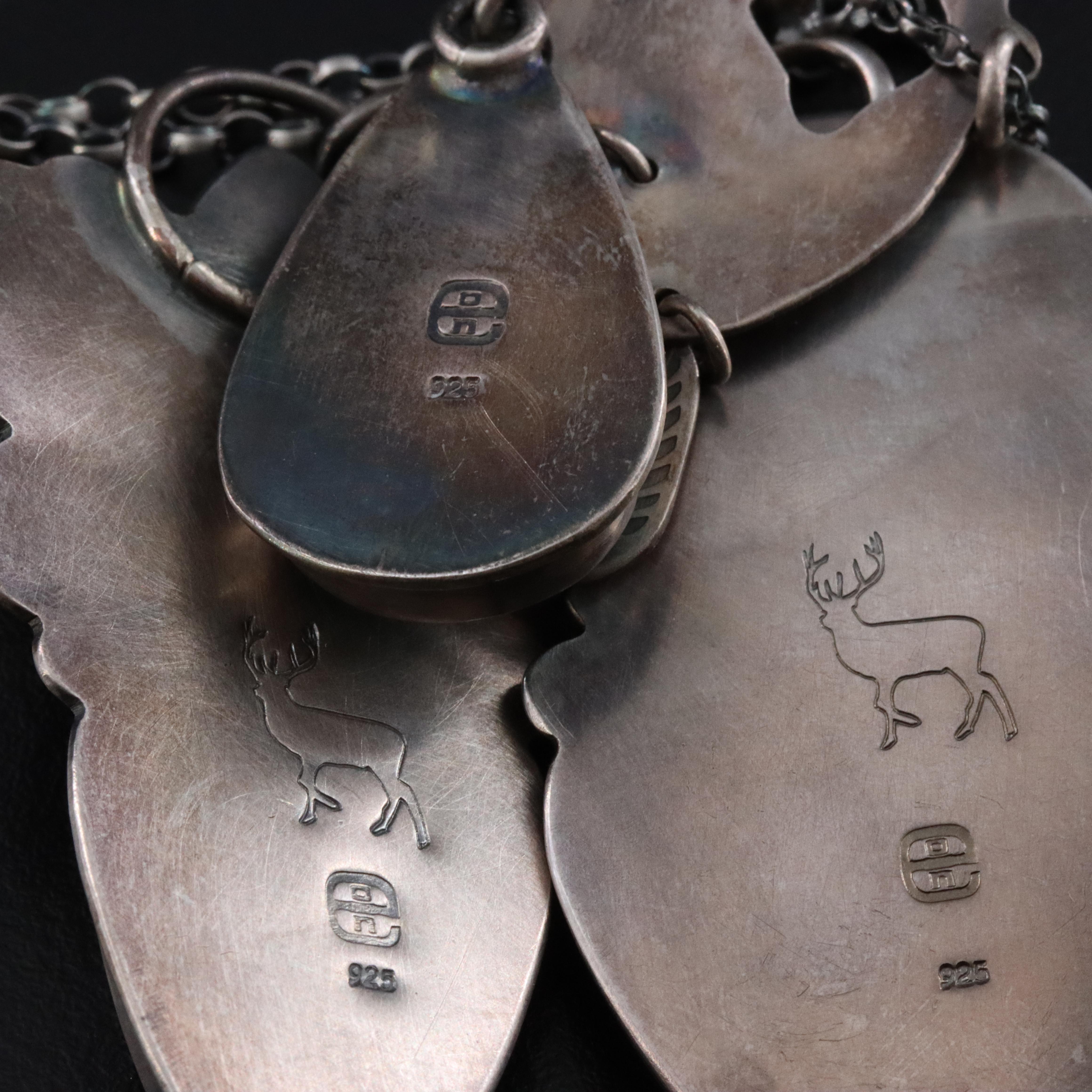 EON Designs Sterling Gemstone Botanical Necklaces