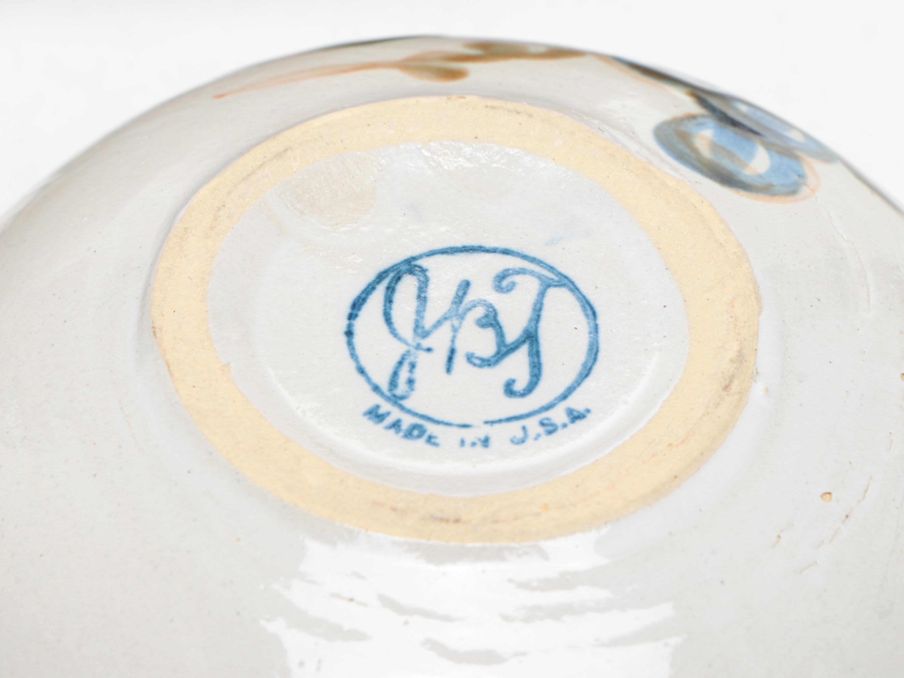 John B. Taylor "Vintage" Ceramic Salad Plates and Lidded Bowls with Pottery Bowl