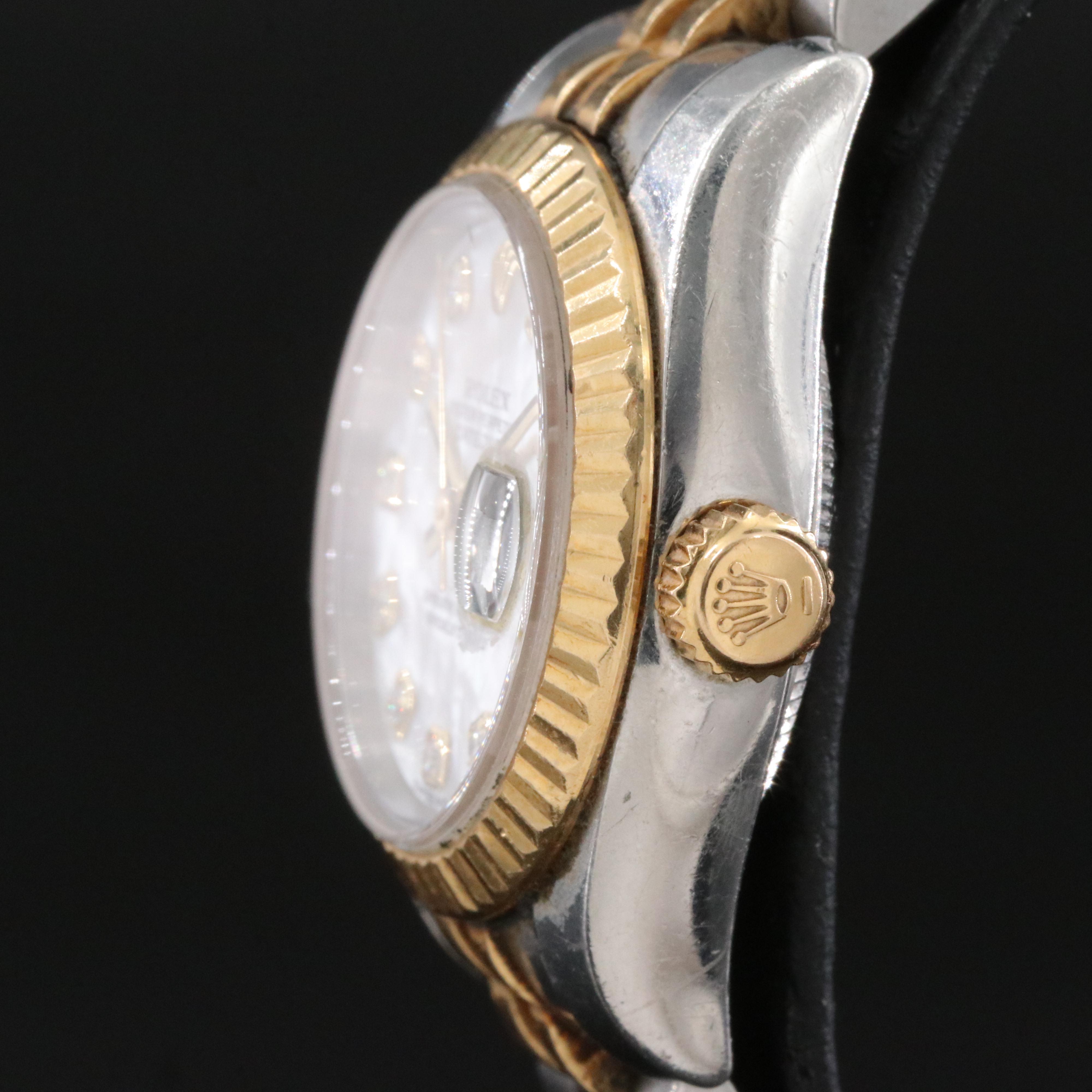 Rolex Datejust 179173 Diamond Mother-of-Pearl 26mm 18K Steel Automatic Watch