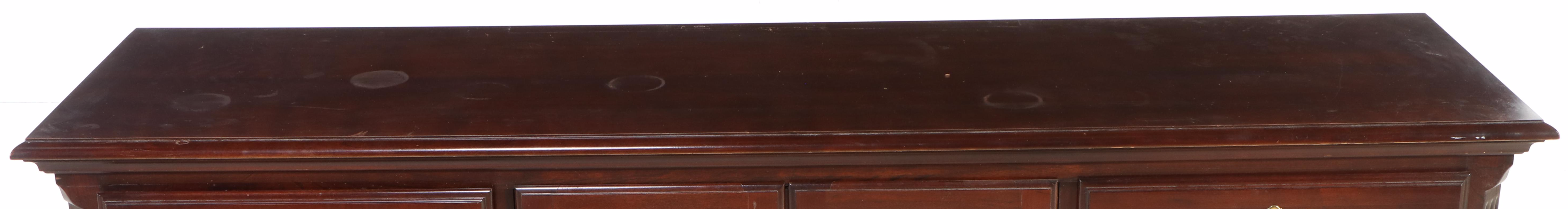 Thomasville Chippendale Style Cherry Dresser with Hinged Mirror