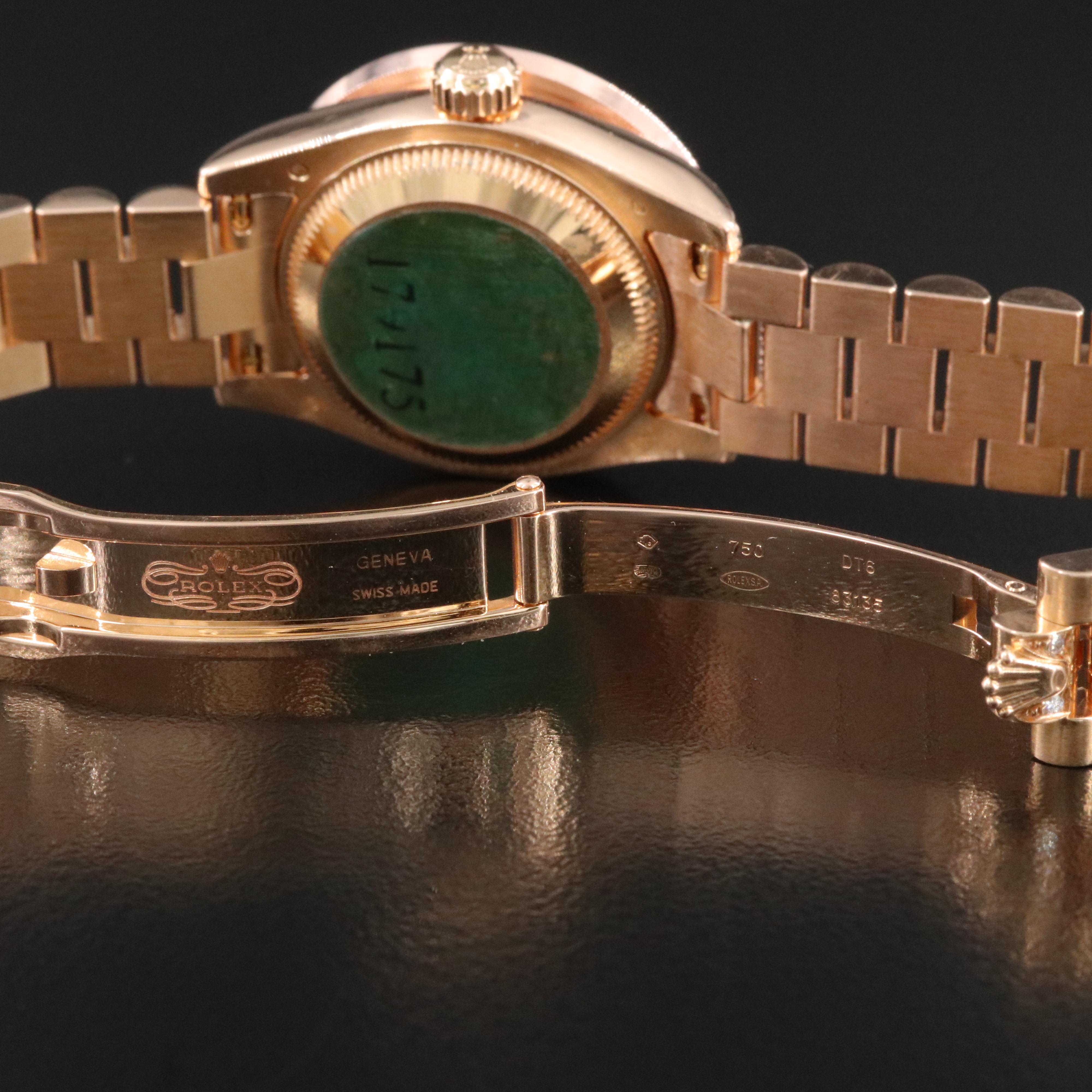 Rolex Datejust 179175 Custom 4.8 CTW Diamond Set 18K Gold 26mm Automatic Watch