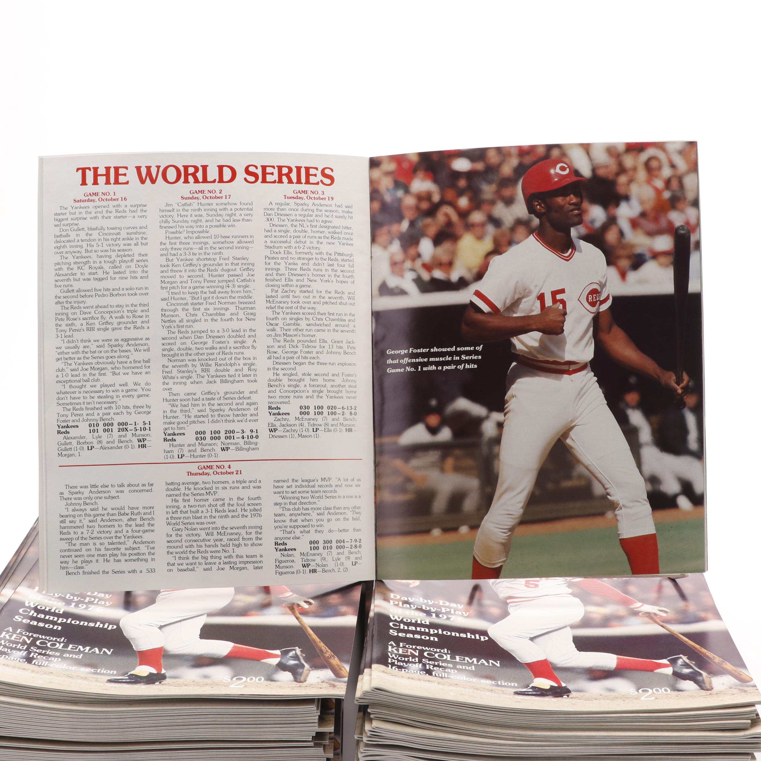 100 Never-Circulated Big Red Machine "Diary of a Winner" Magazines, 1976
