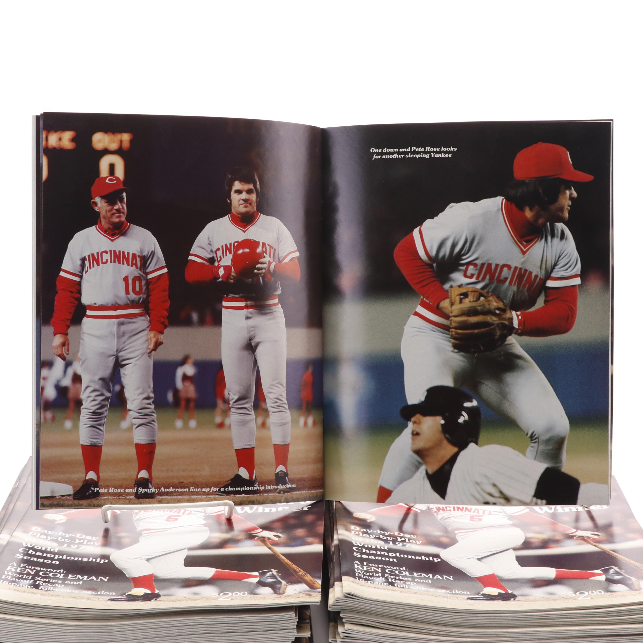 100 Never-Circulated Big Red Machine "Diary of a Winner" Magazines, 1976
