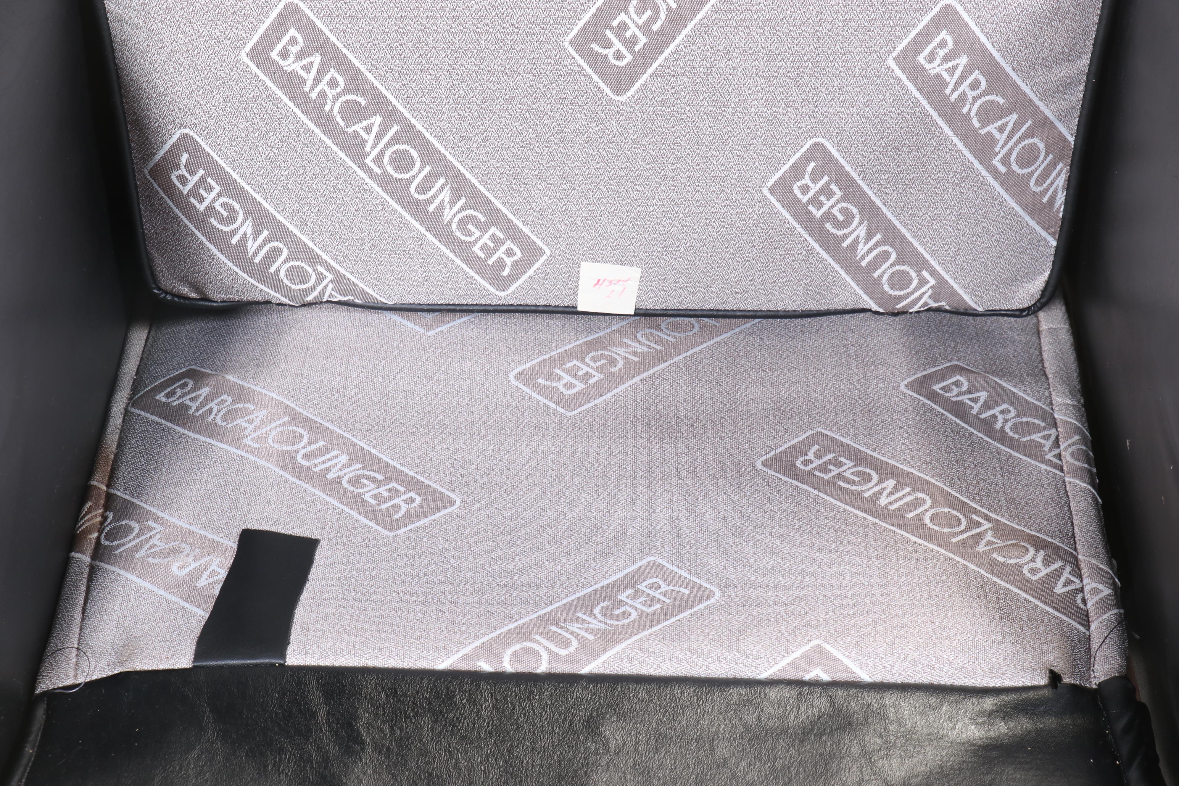 Barcalounger Chippendale Style Leather Upholstered Wingback Recliner