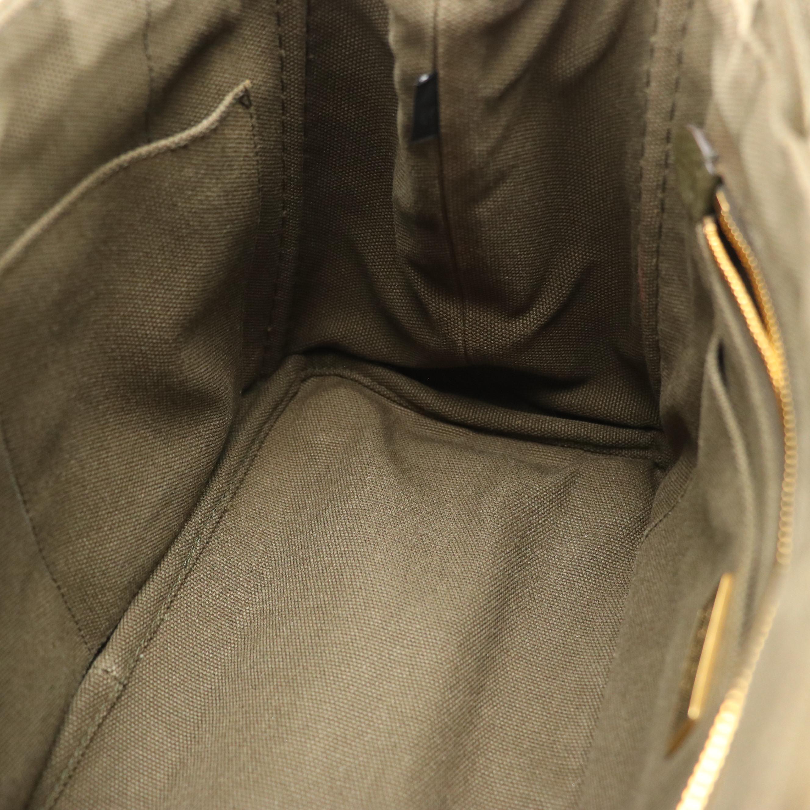 Prada Olive Green Canvas Canapa Logo Handbag