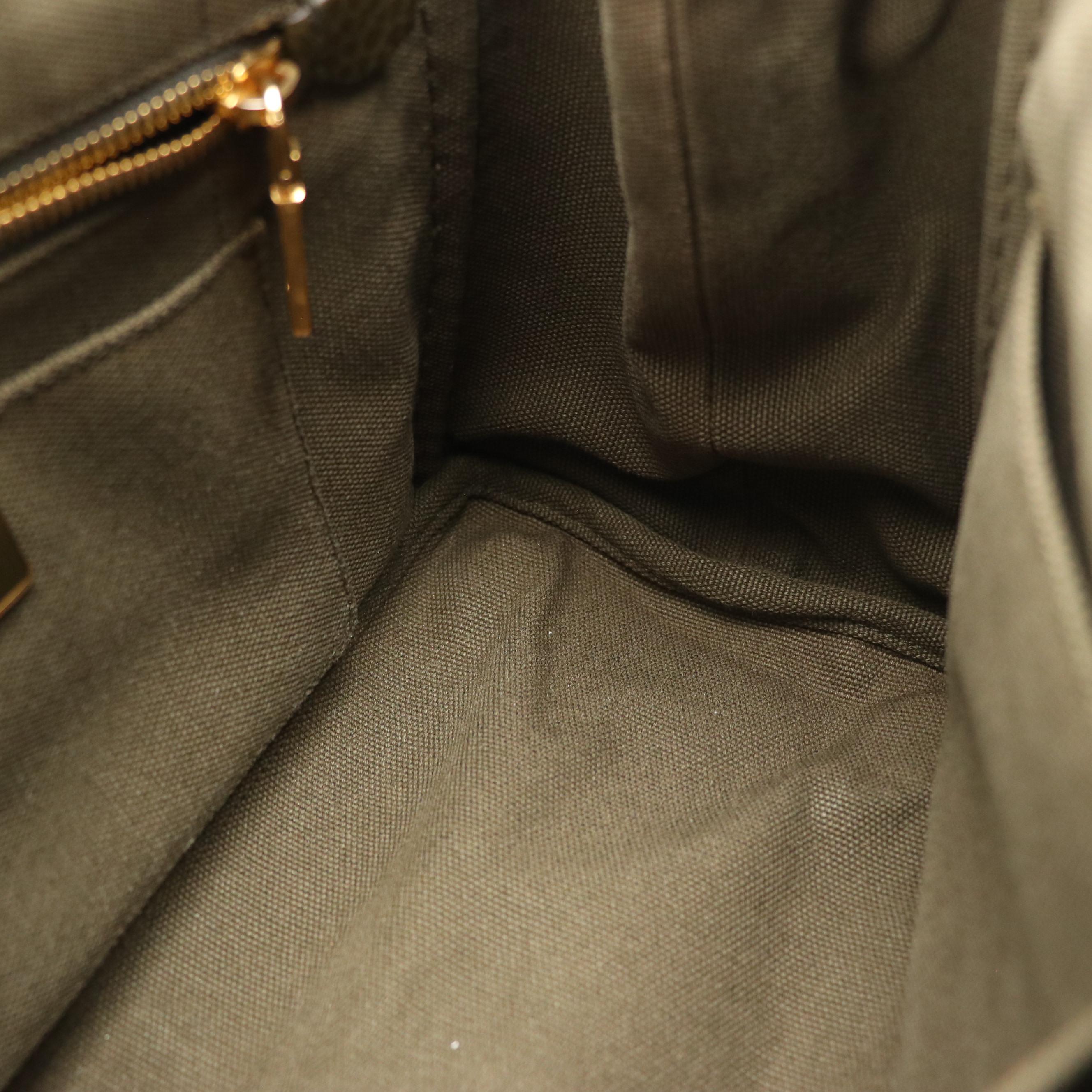 Prada Olive Green Canvas Canapa Logo Handbag