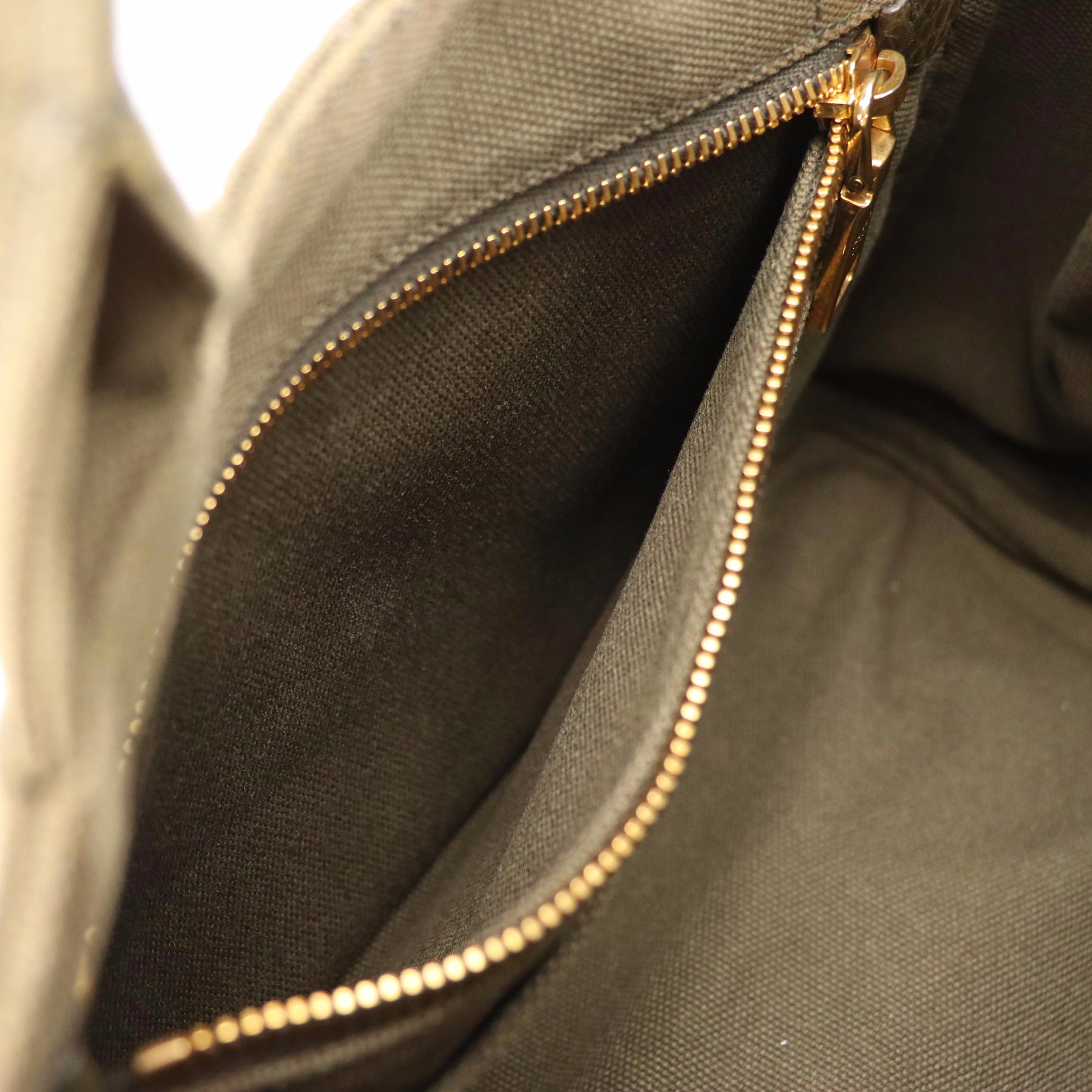 Prada Olive Green Canvas Canapa Logo Handbag