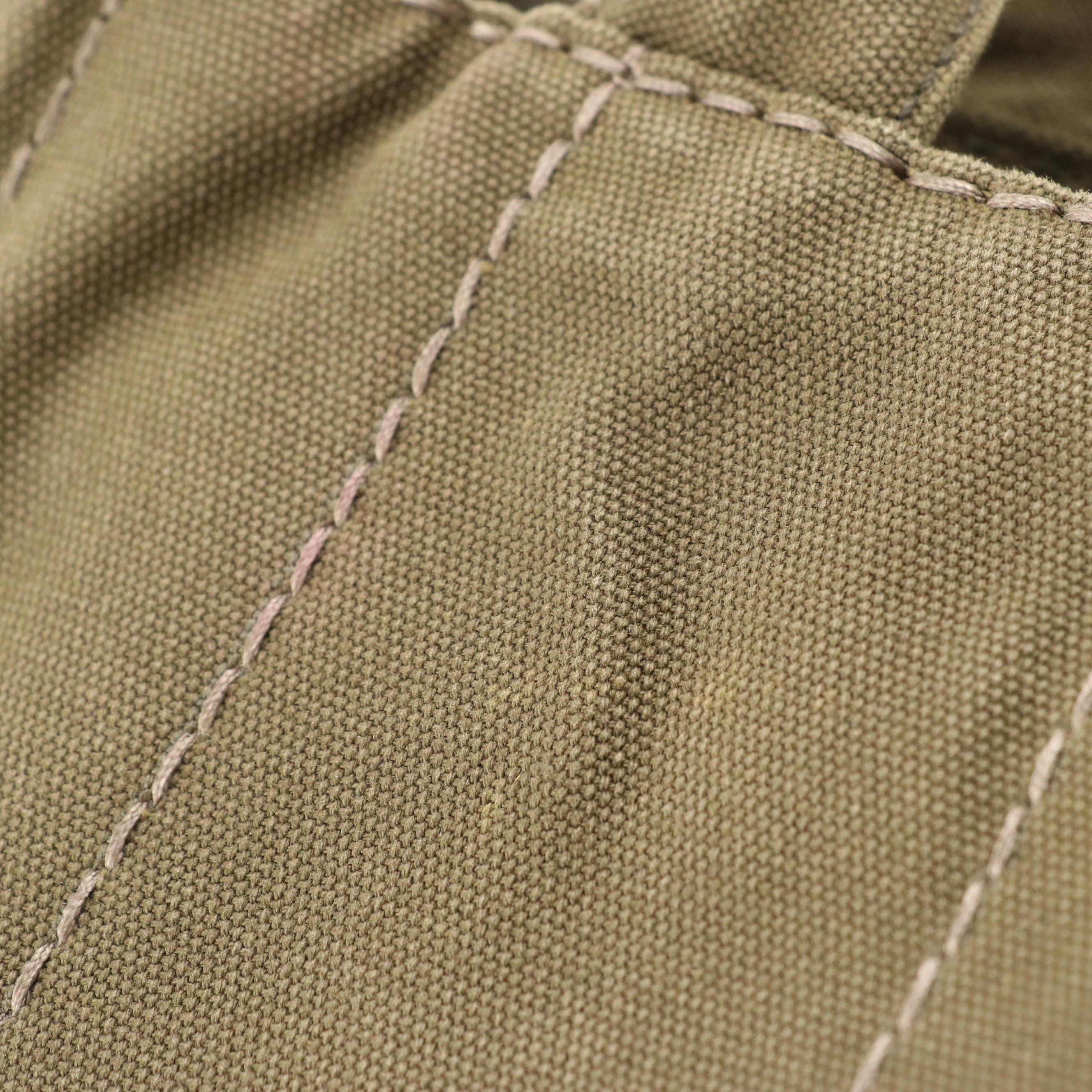 Prada Olive Green Canvas Canapa Logo Handbag