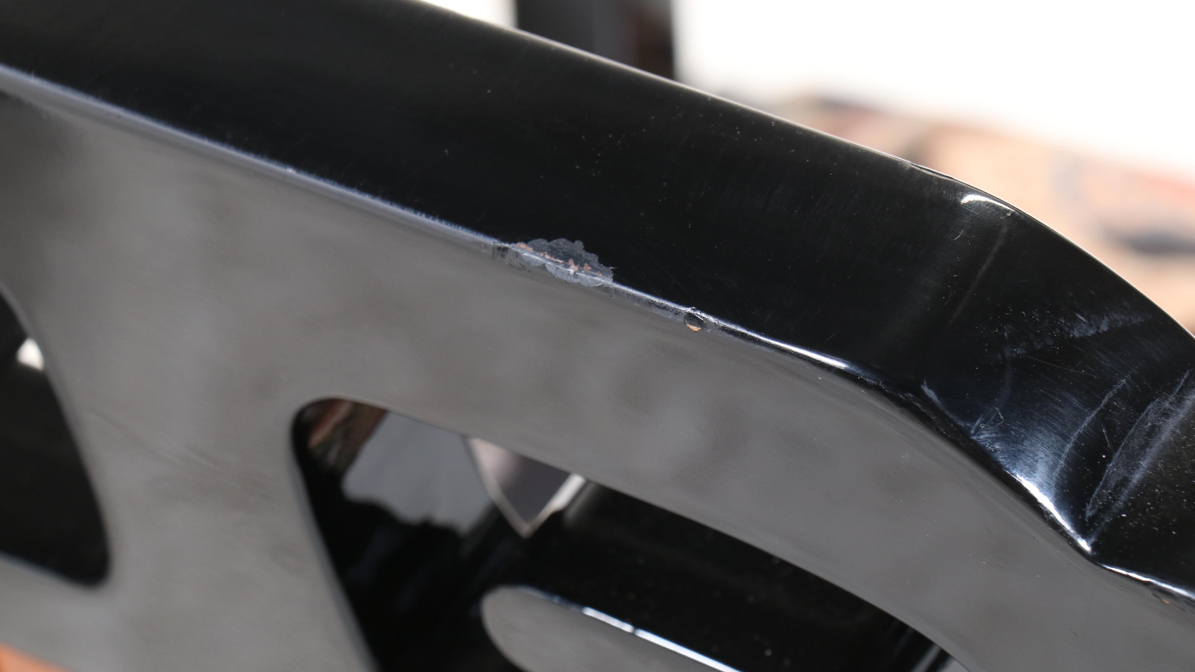 Pair of Schnadig Chinese Ming Style Black Lacquered Armchairs