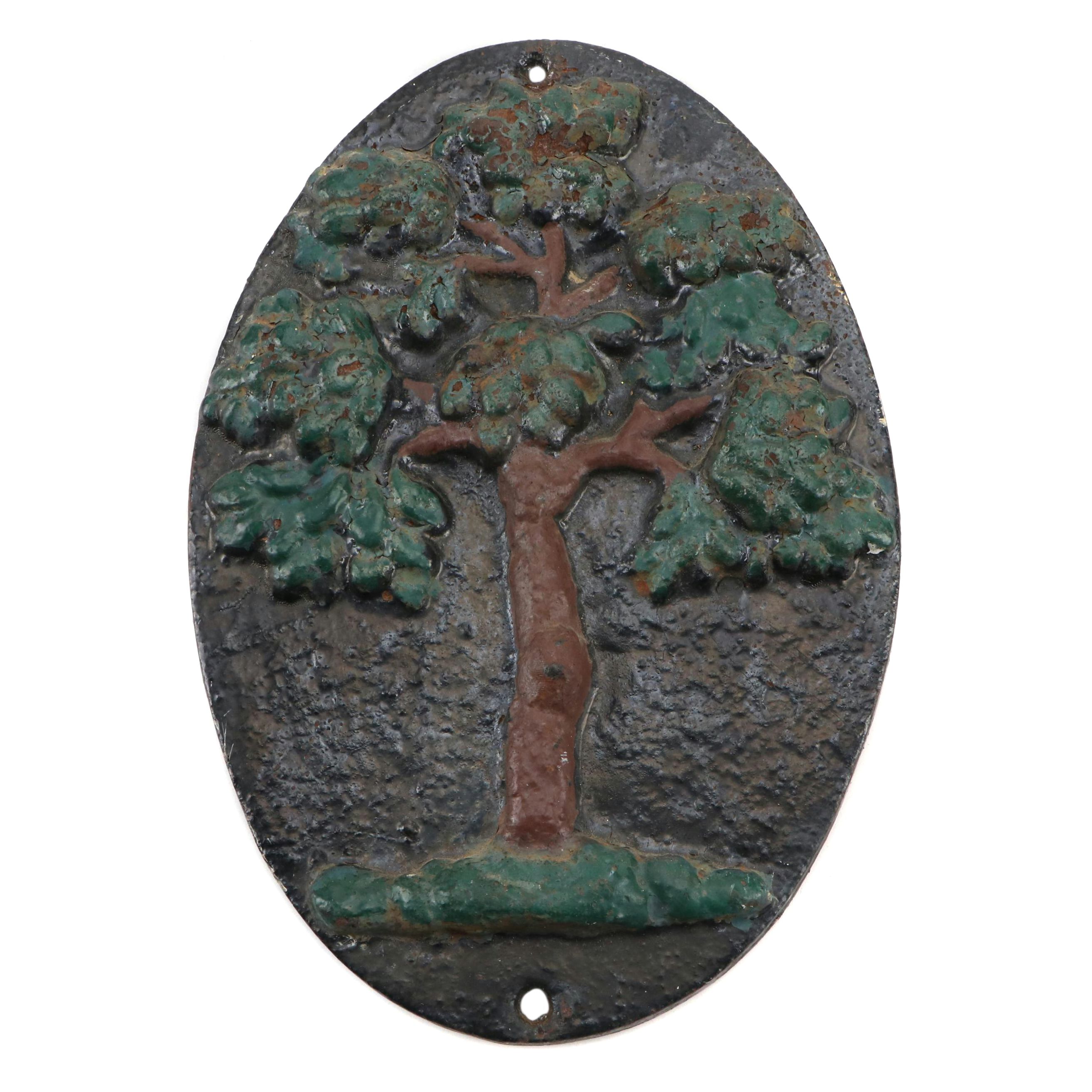 Mutual Assurance Company Cast Iron Fire Mark Plaque, 19th Century