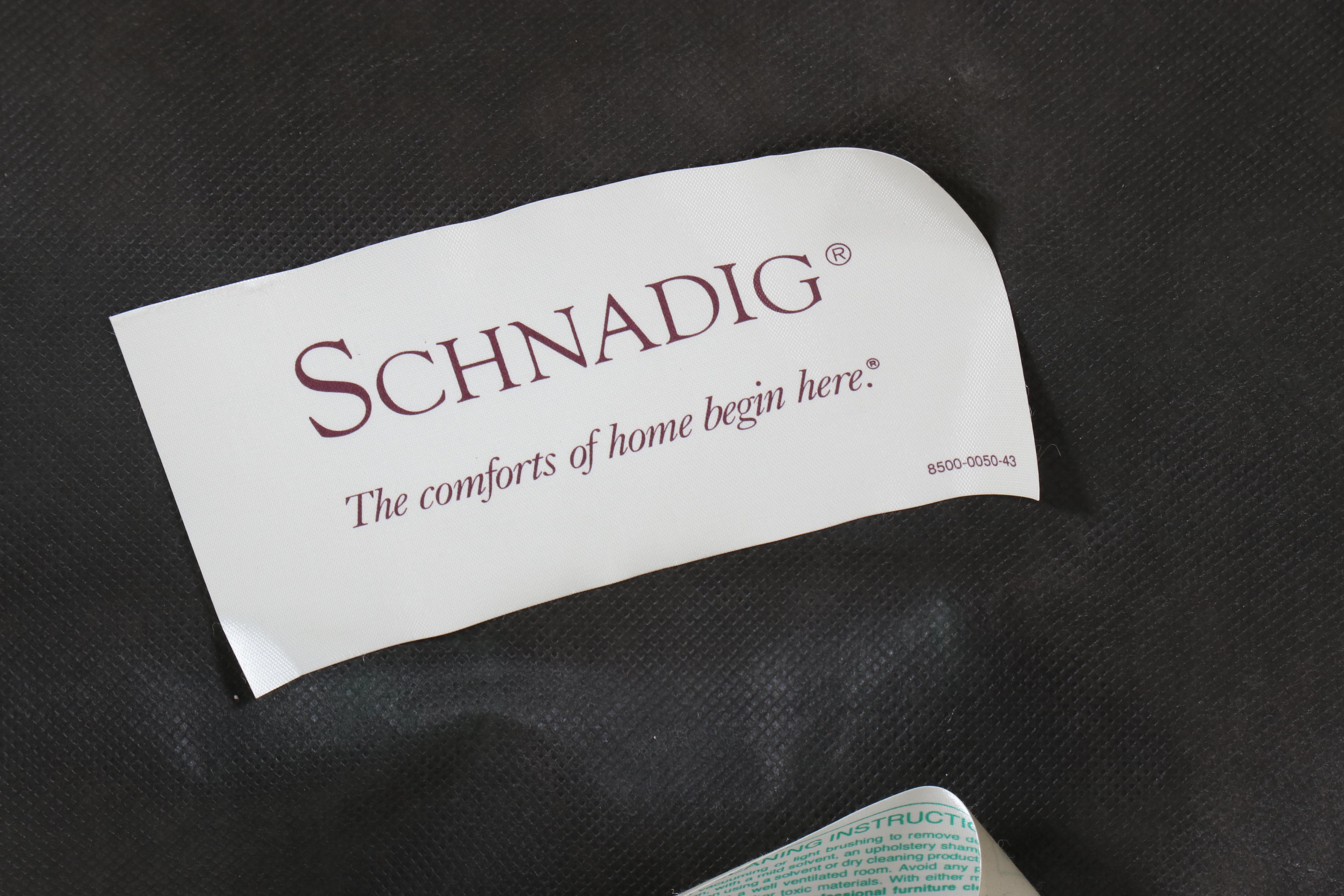 Pair of Schnadig Chinese Ming Style Black Lacquered Armchairs