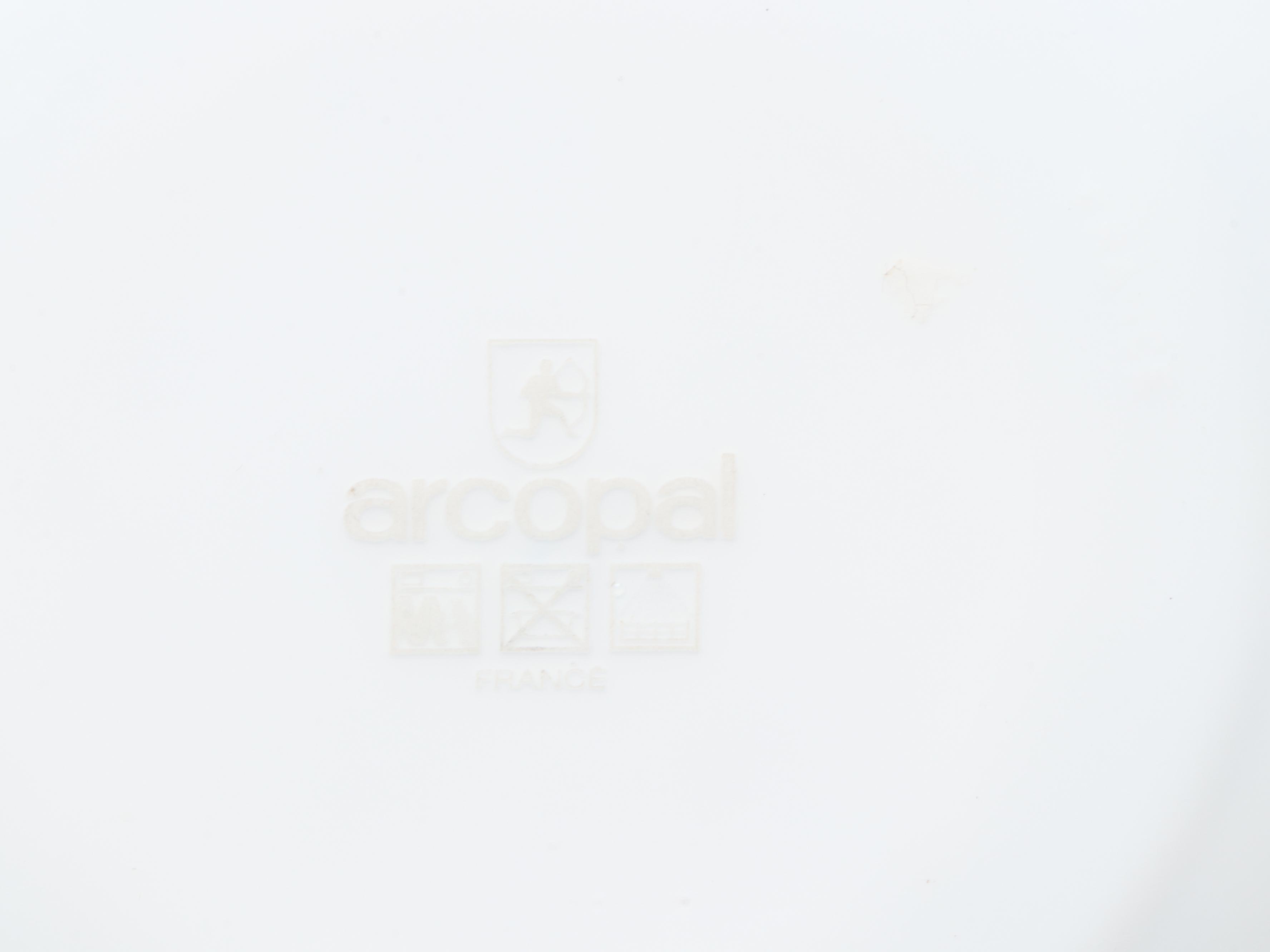 French Arcopal "Honorine" Glass Salad Plates with Other Glass Table Accessories