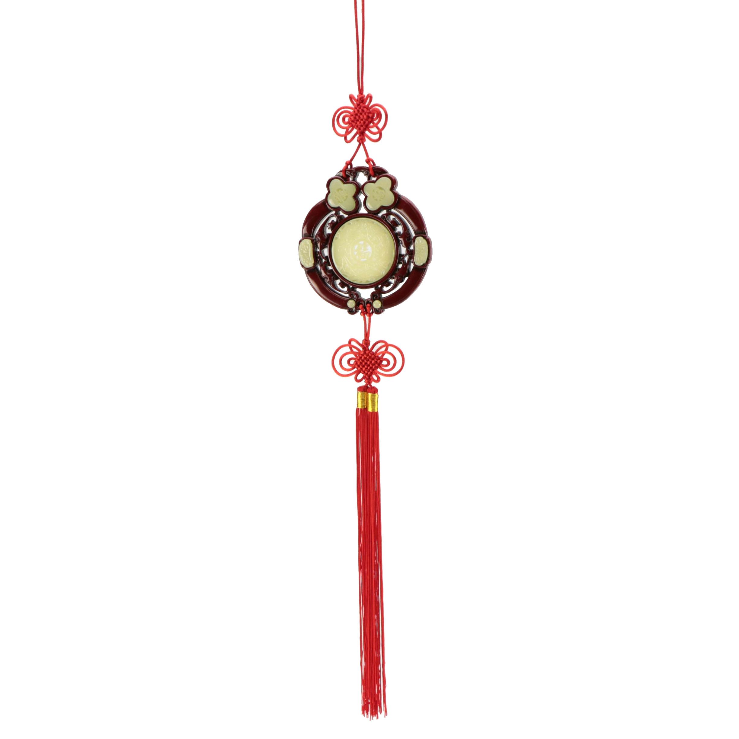Chinese Feng Shui Glass Lucky Knot Wall Hanging