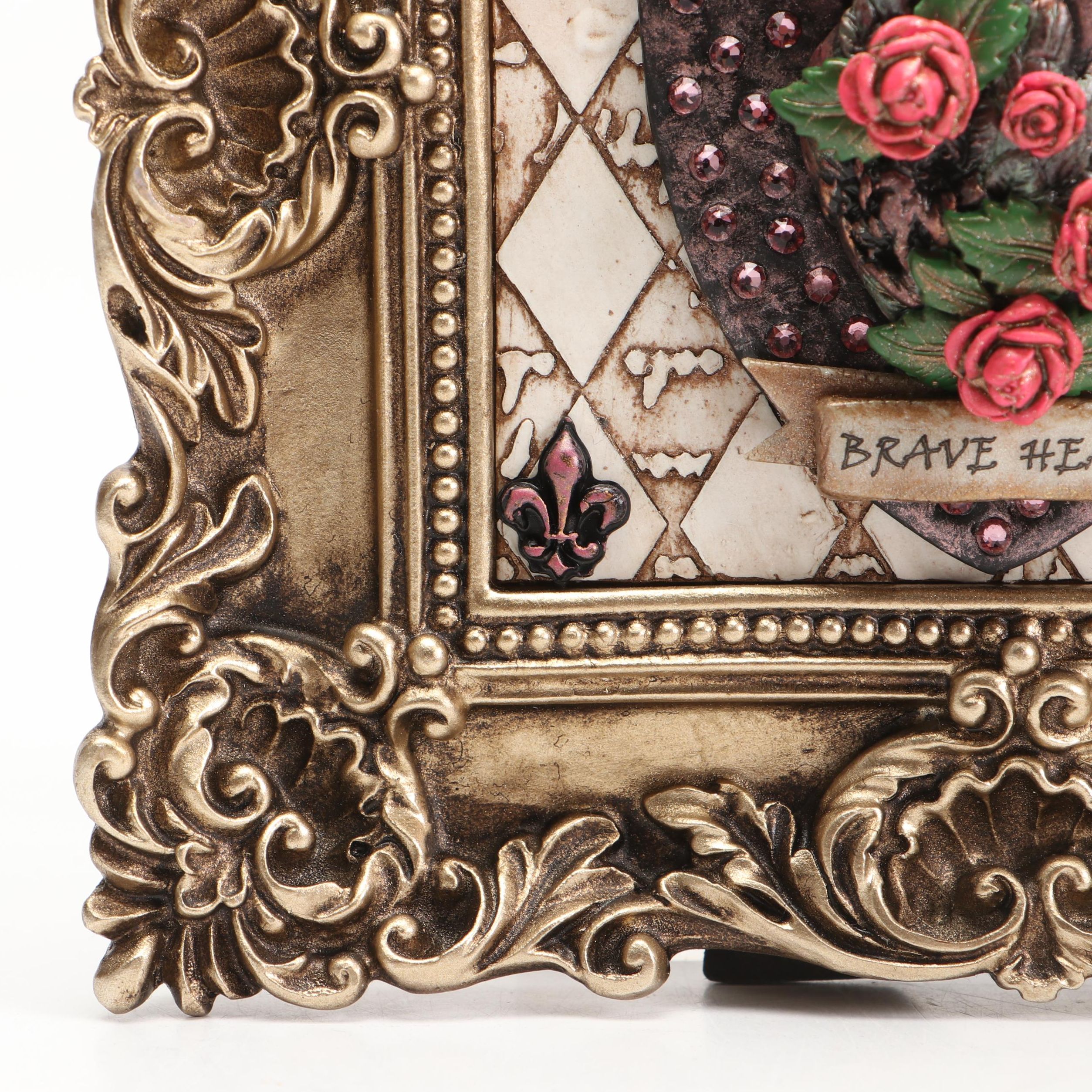 Deborah Kovacs-Sturdevant Mixed Media Composition "Brave Heart," 21st Century