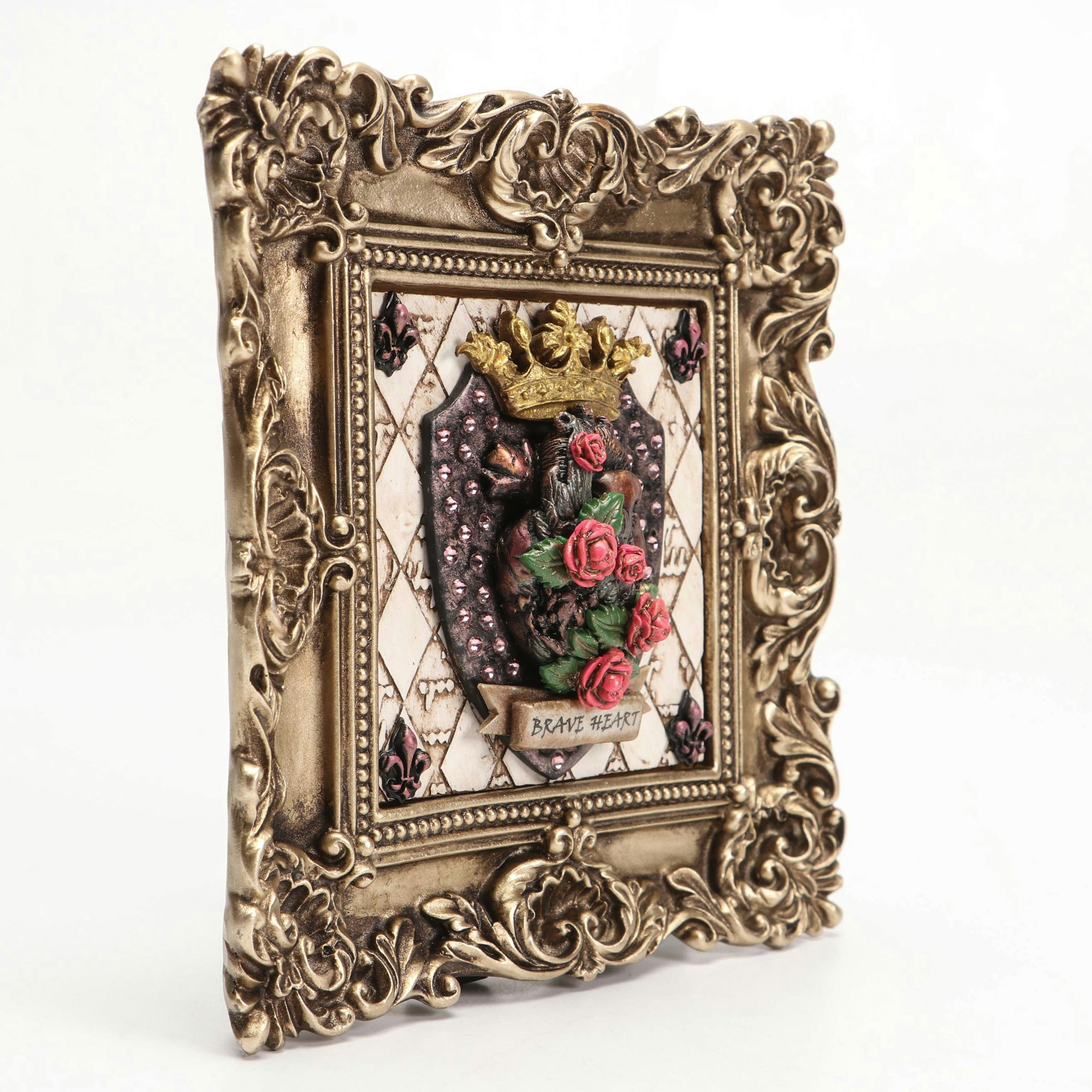 Deborah Kovacs-Sturdevant Mixed Media Composition "Brave Heart," 21st Century