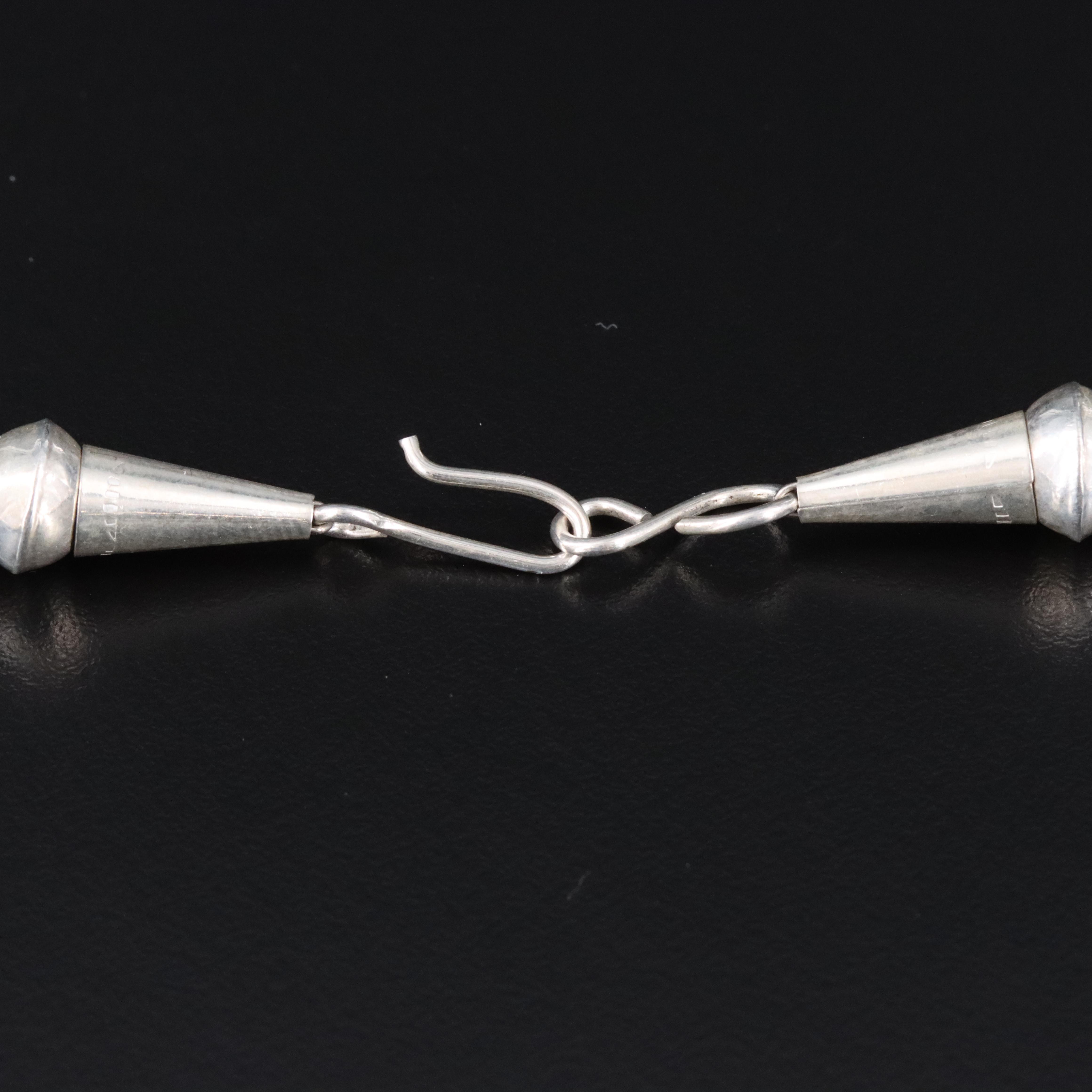 Southwestern Signed Sterling Concho Necklace