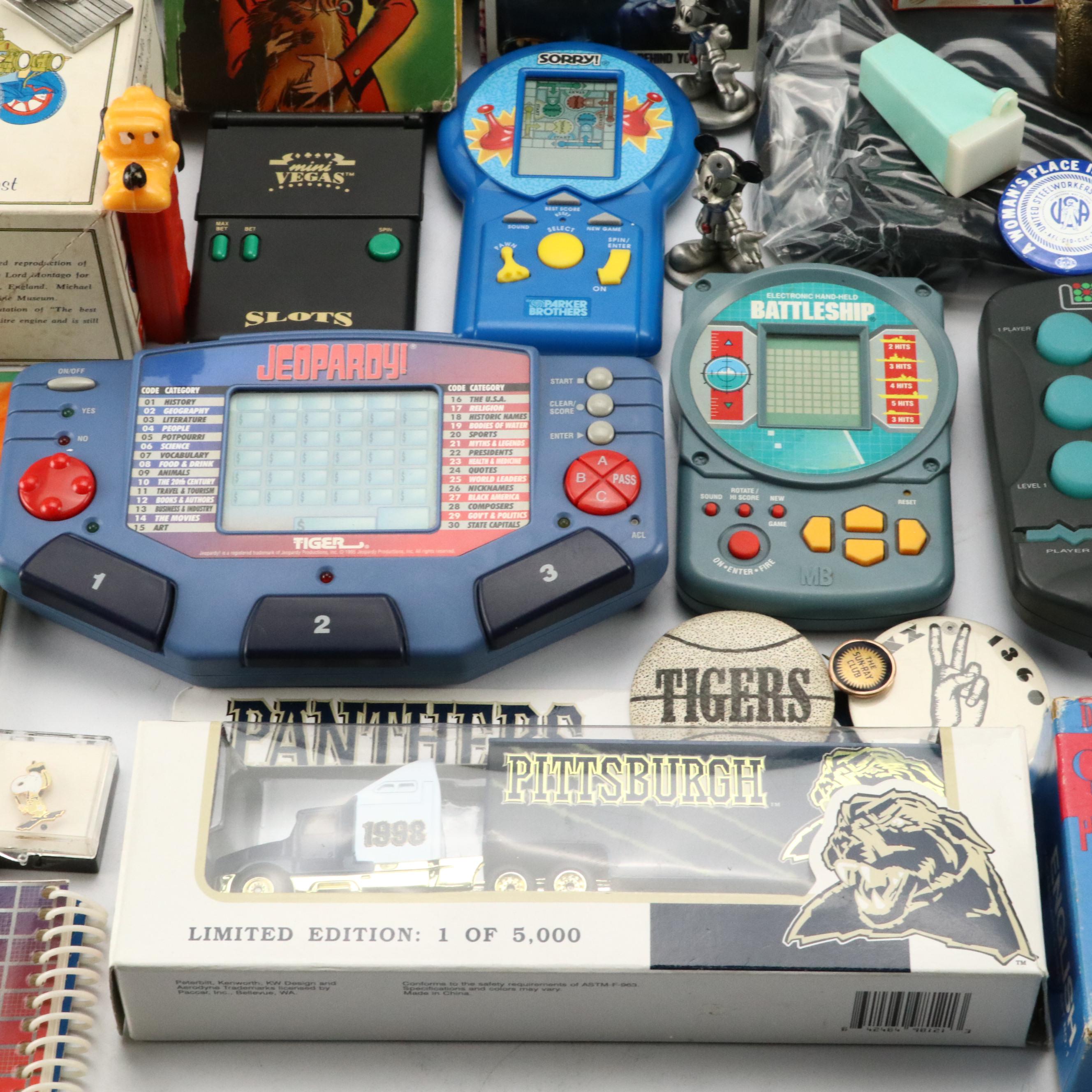 Hasbro and Tiger Handheld Games, Books, and More
