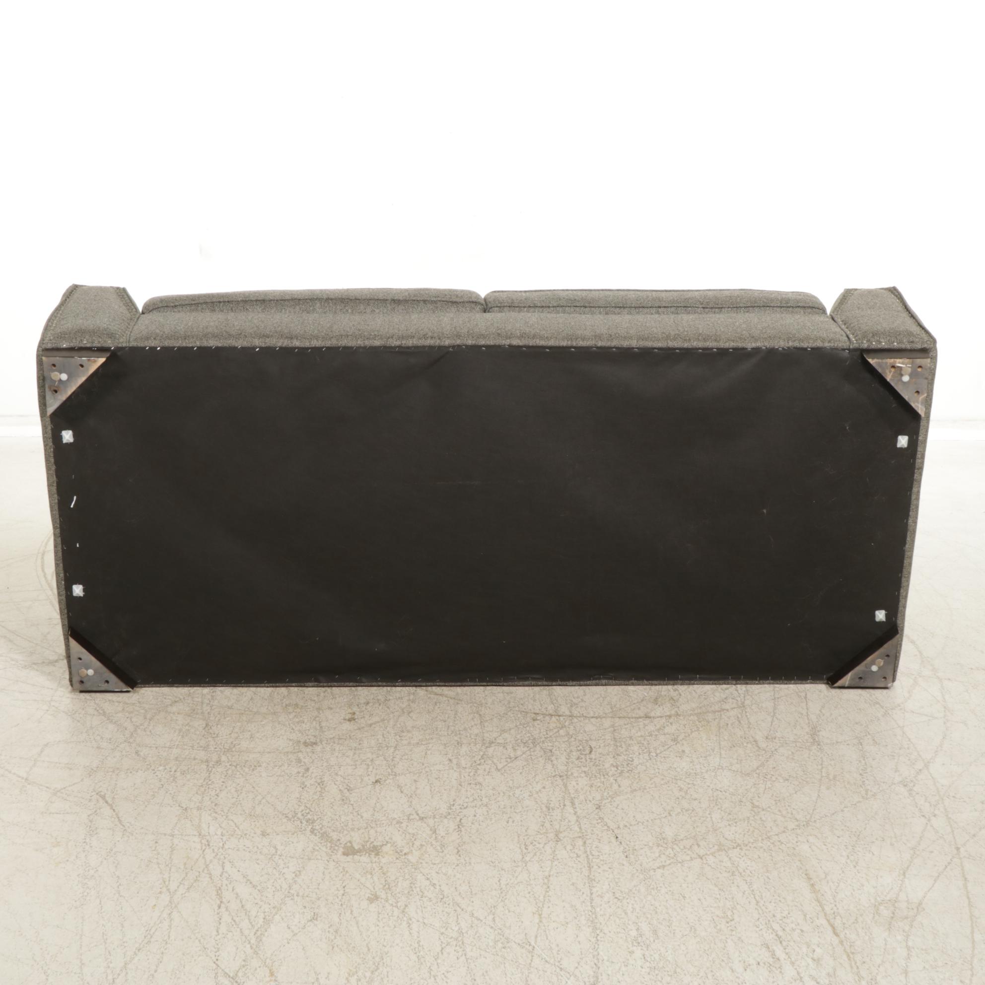 Kroehler Modernist Upholstered Sofa with Nailhead Trim