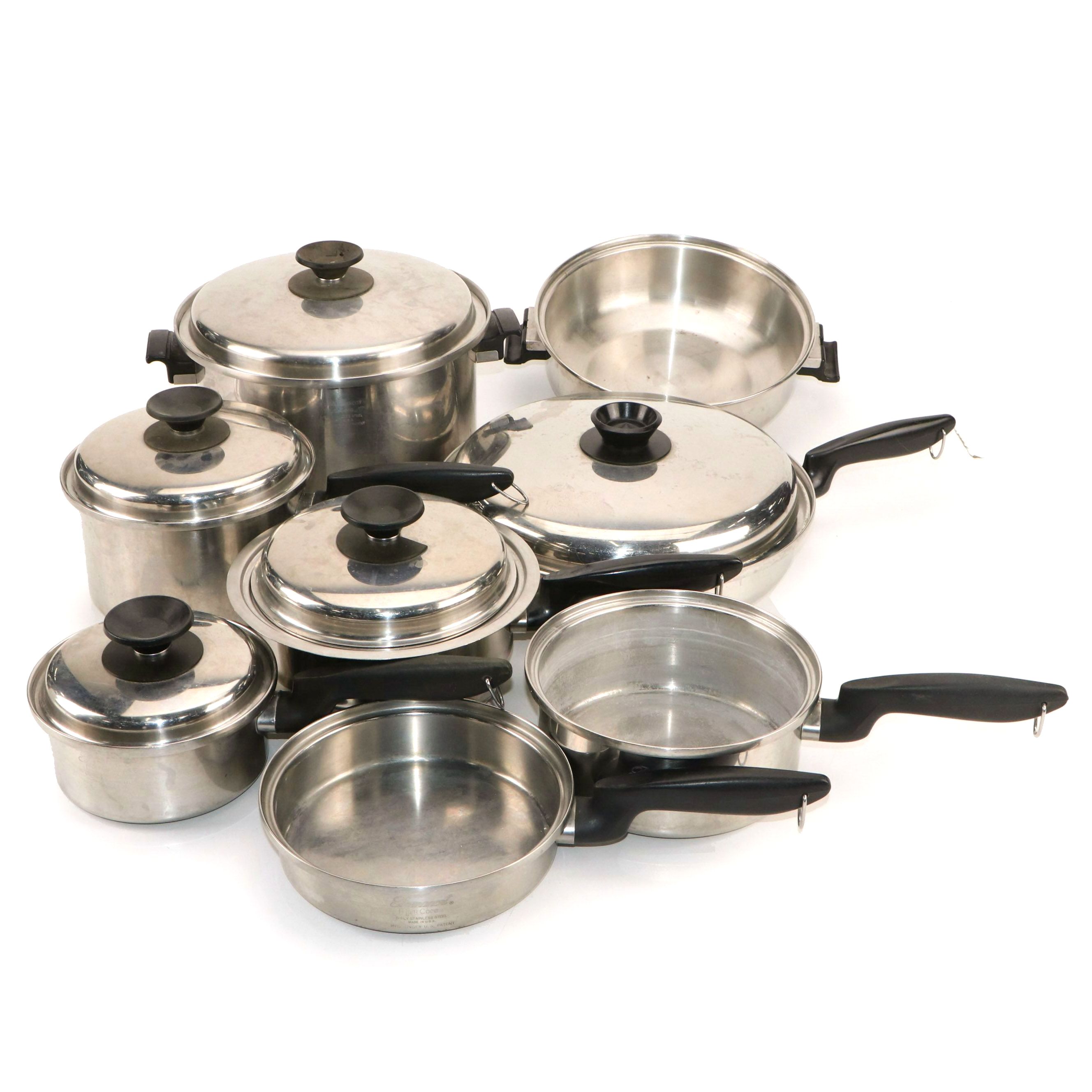 Permanent Stainless Steel Pots and Pans, Mid to Late 20th Century