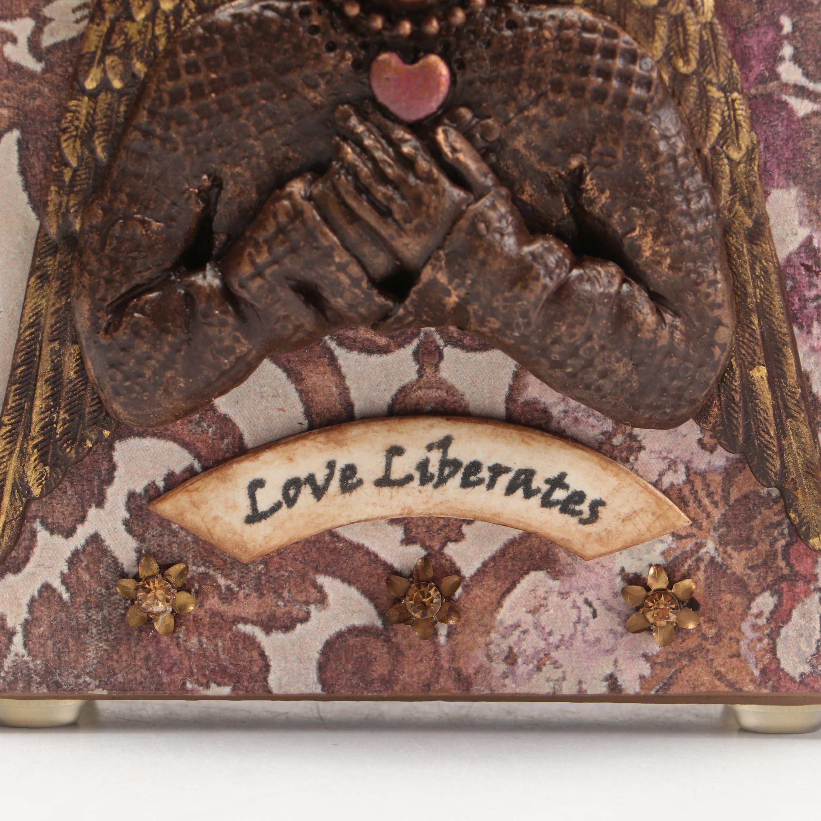 Deborah Kovacs-Sturdevant Mixed Media Composition "Love Liberates Shrine"