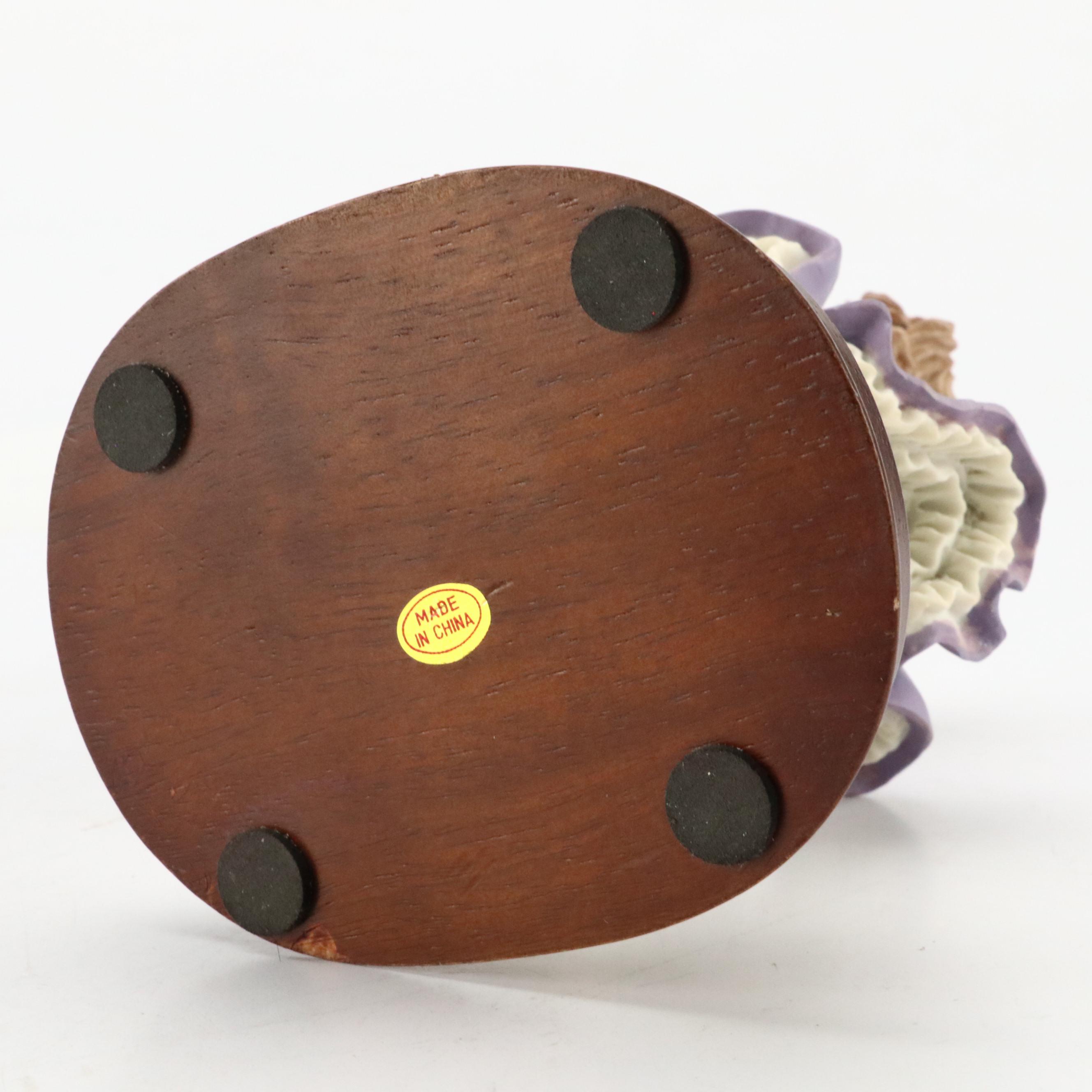 La Verona Collection Alabastrite Resin Figurines on Wood Bases