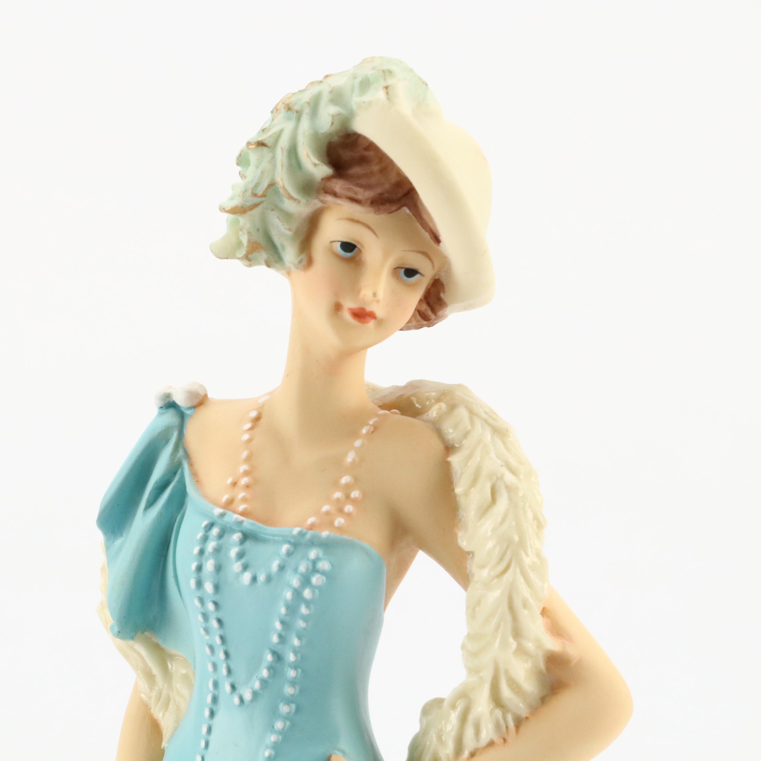 La Verona Collection Alabastrite Resin Figurines on Wood Bases