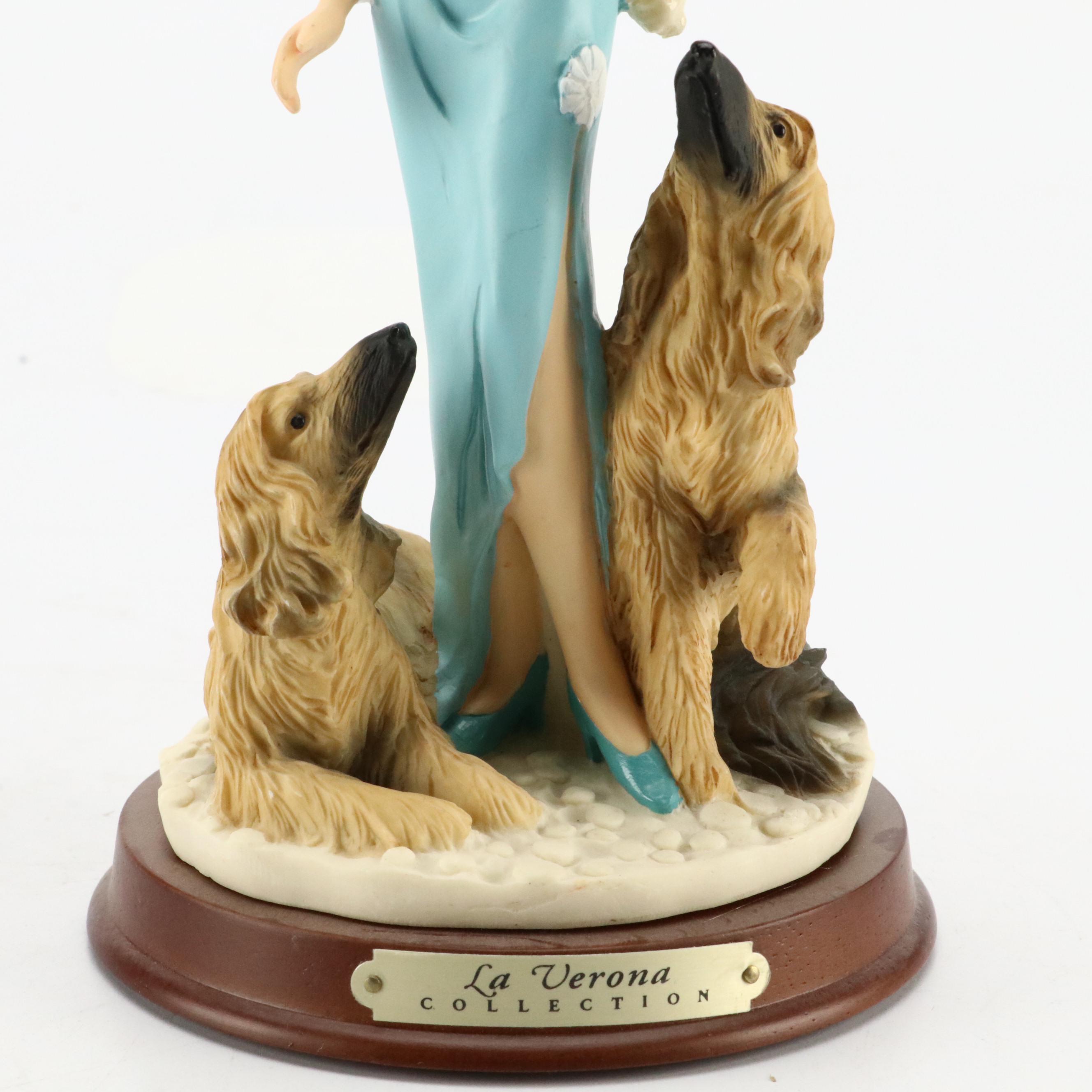 La Verona Collection Alabastrite Resin Figurines on Wood Bases