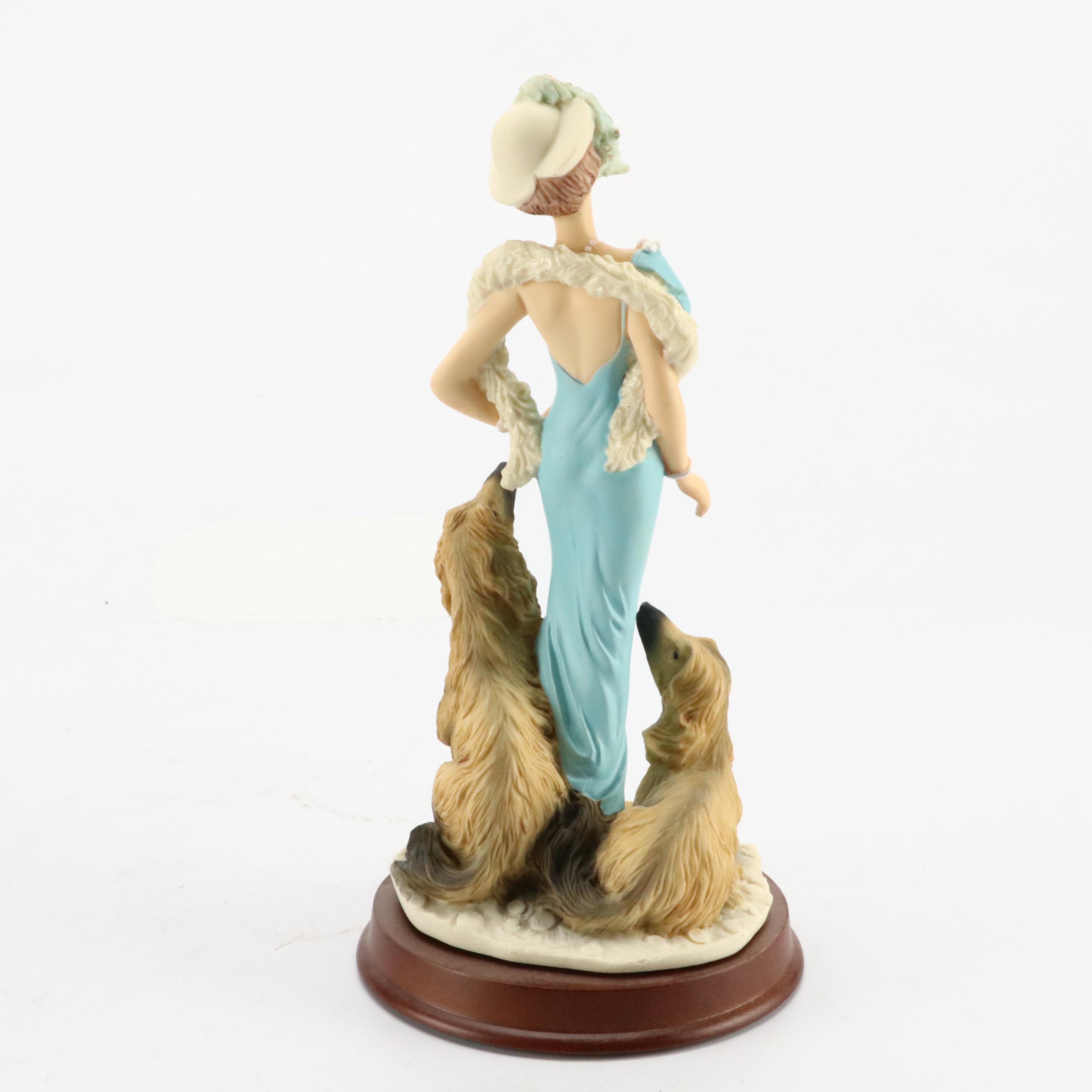 La Verona Collection Alabastrite Resin Figurines on Wood Bases