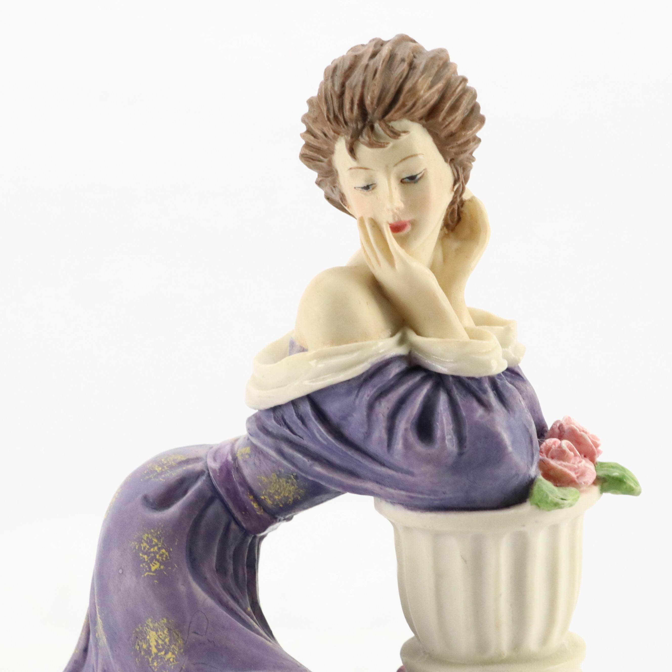 La Verona Collection Alabastrite Resin Figurines on Wood Bases