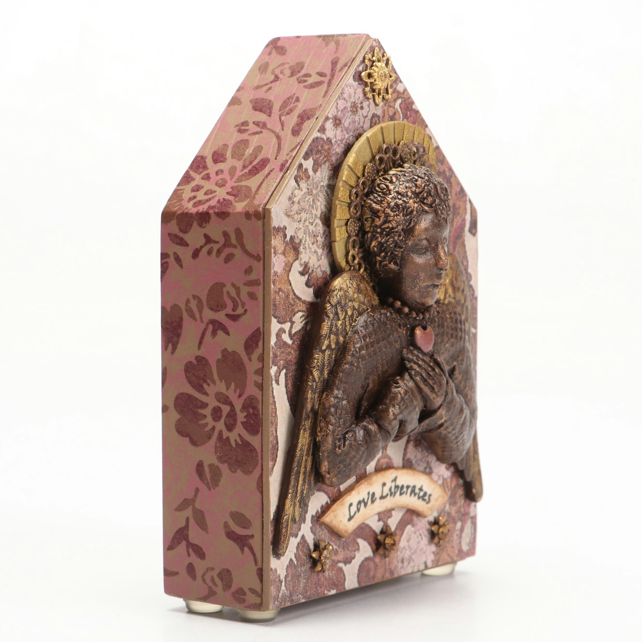 Deborah Kovacs-Sturdevant Mixed Media Composition "Love Liberates Shrine"