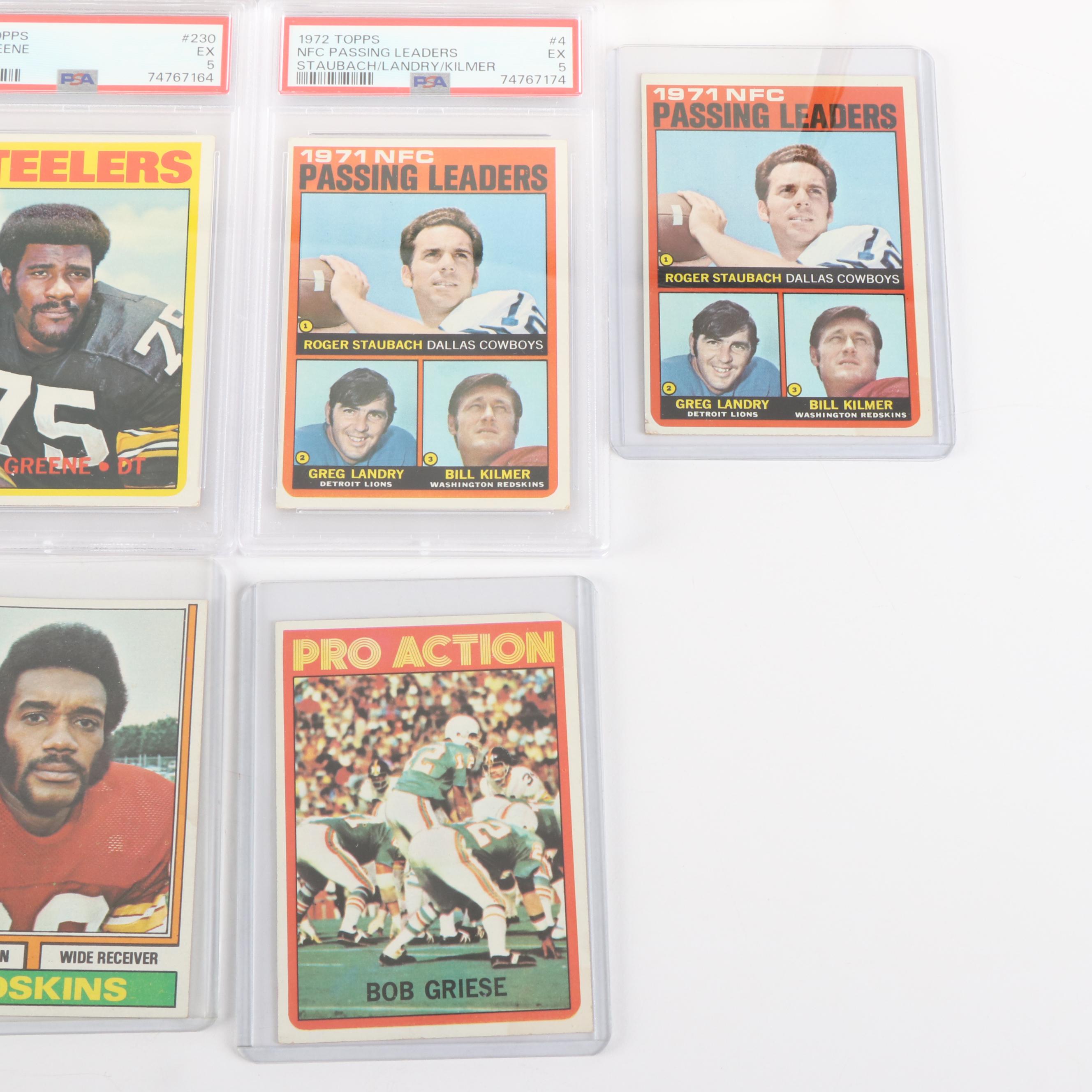 800+ Football 1970's Card Lot with a HOF Griese, Bradshaw and Graded Joe Greene