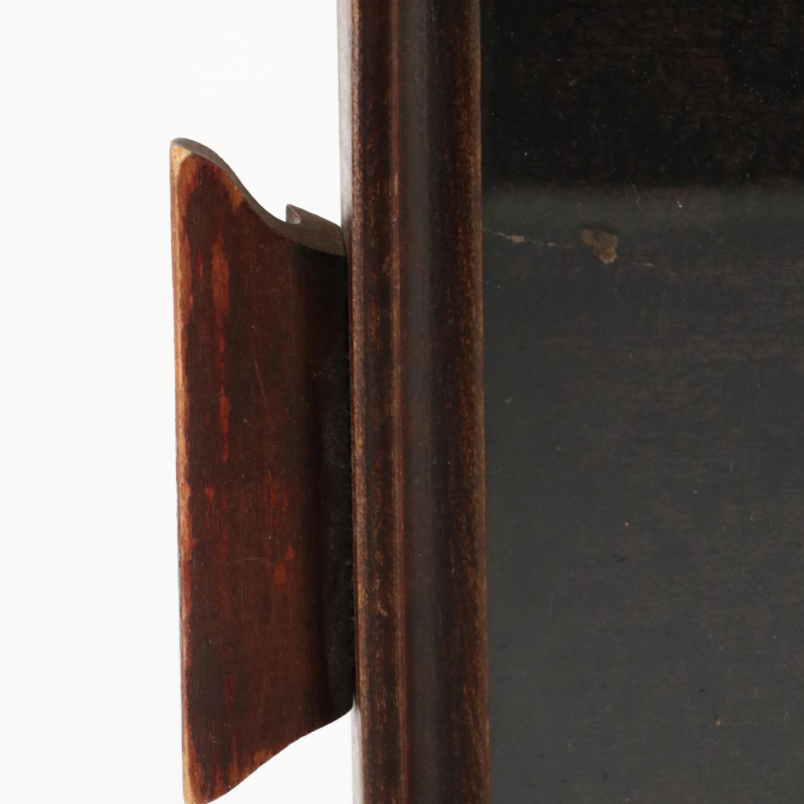 Art Deco Style Wooden Tray, with Painted Bird Inset, Early to Mid-20th Century