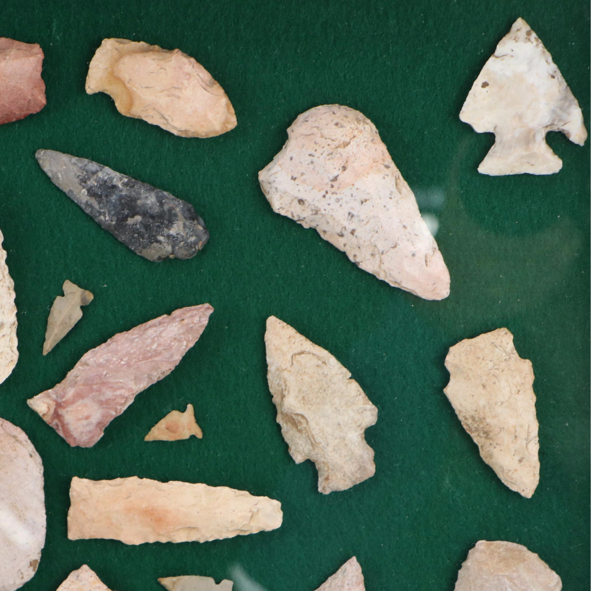Indigenous Flint and Other Stone Arrowheads and Scrapers