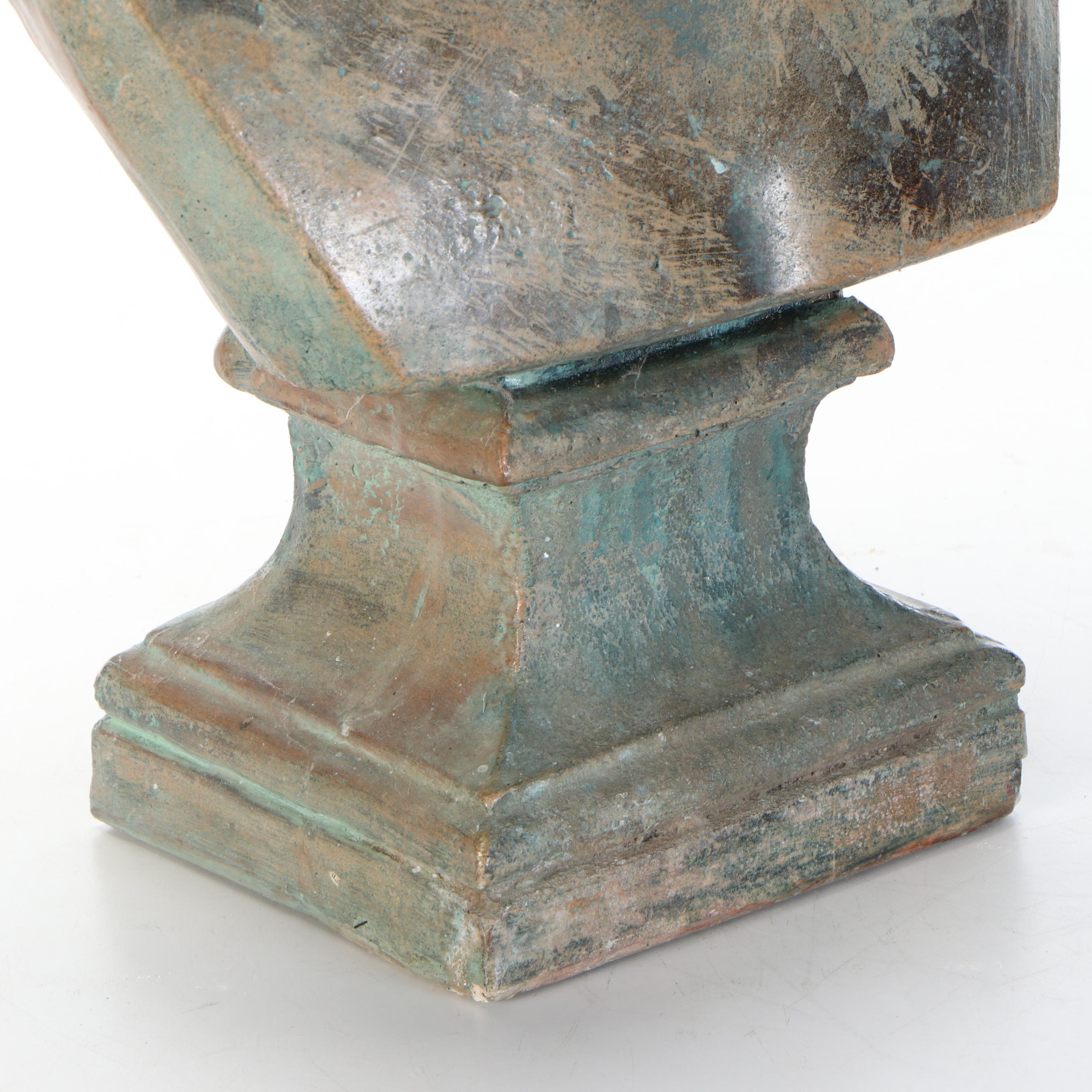 Patinated Cast Plaster Bust of Lucius Verus