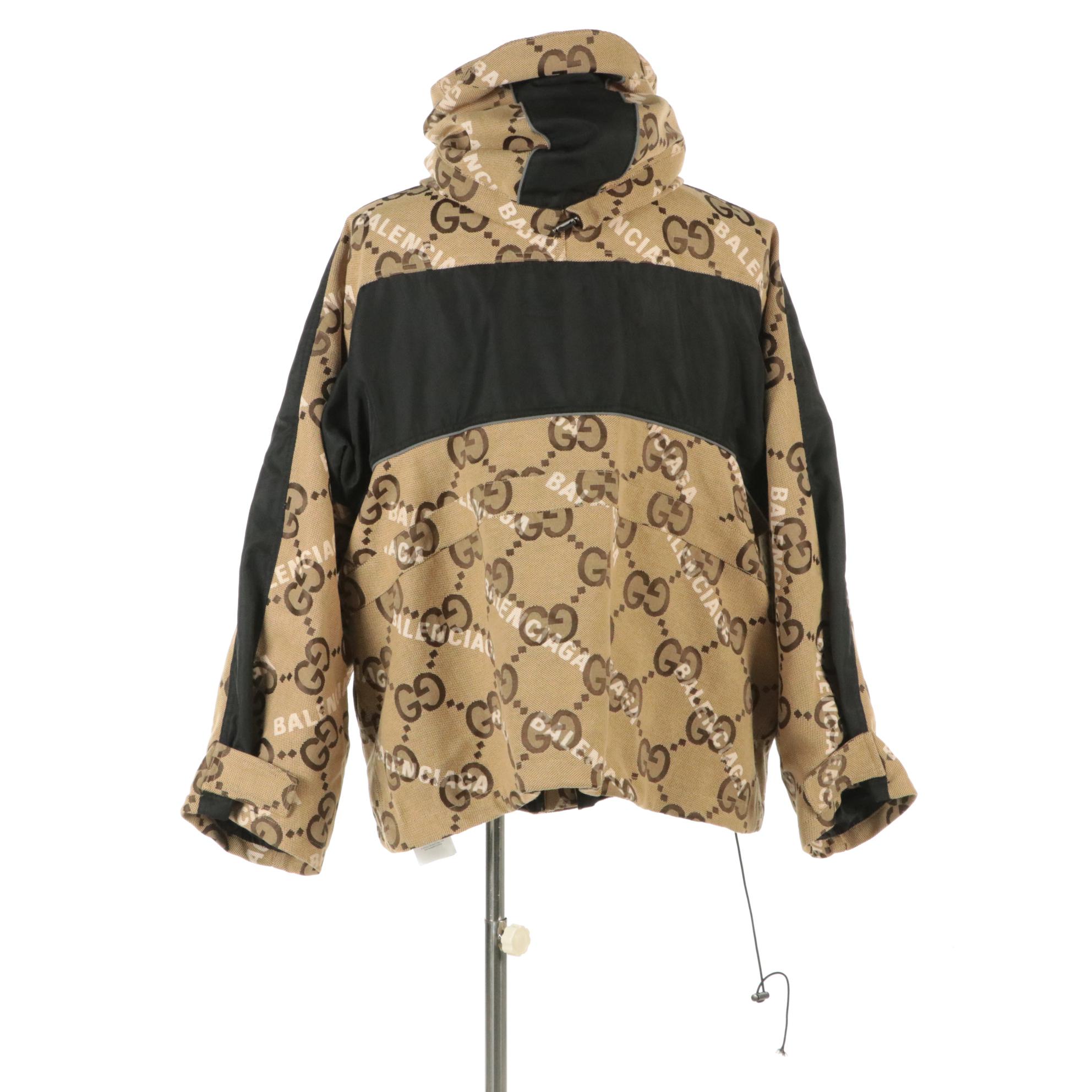 Men's Gucci x Balenciaga The Hacker Project Hooded Logo Jacket