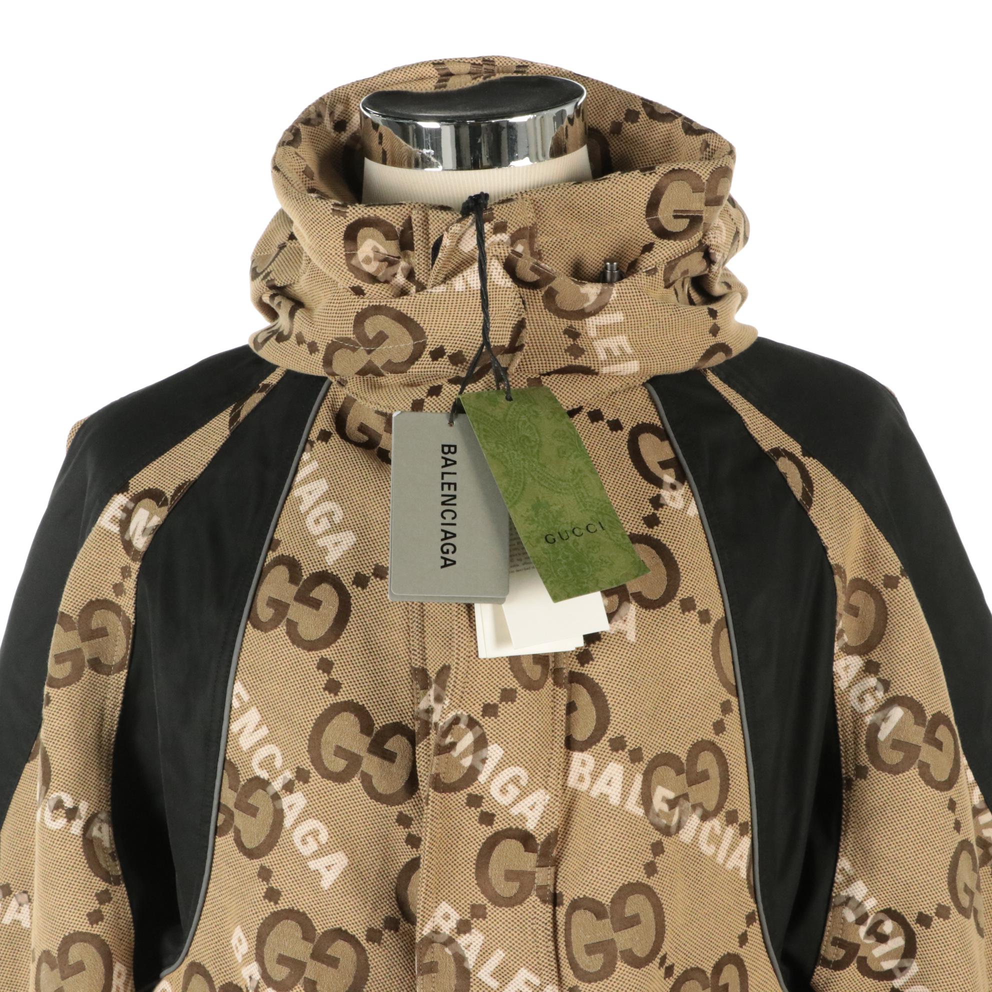 Men's Gucci x Balenciaga The Hacker Project Hooded Logo Jacket