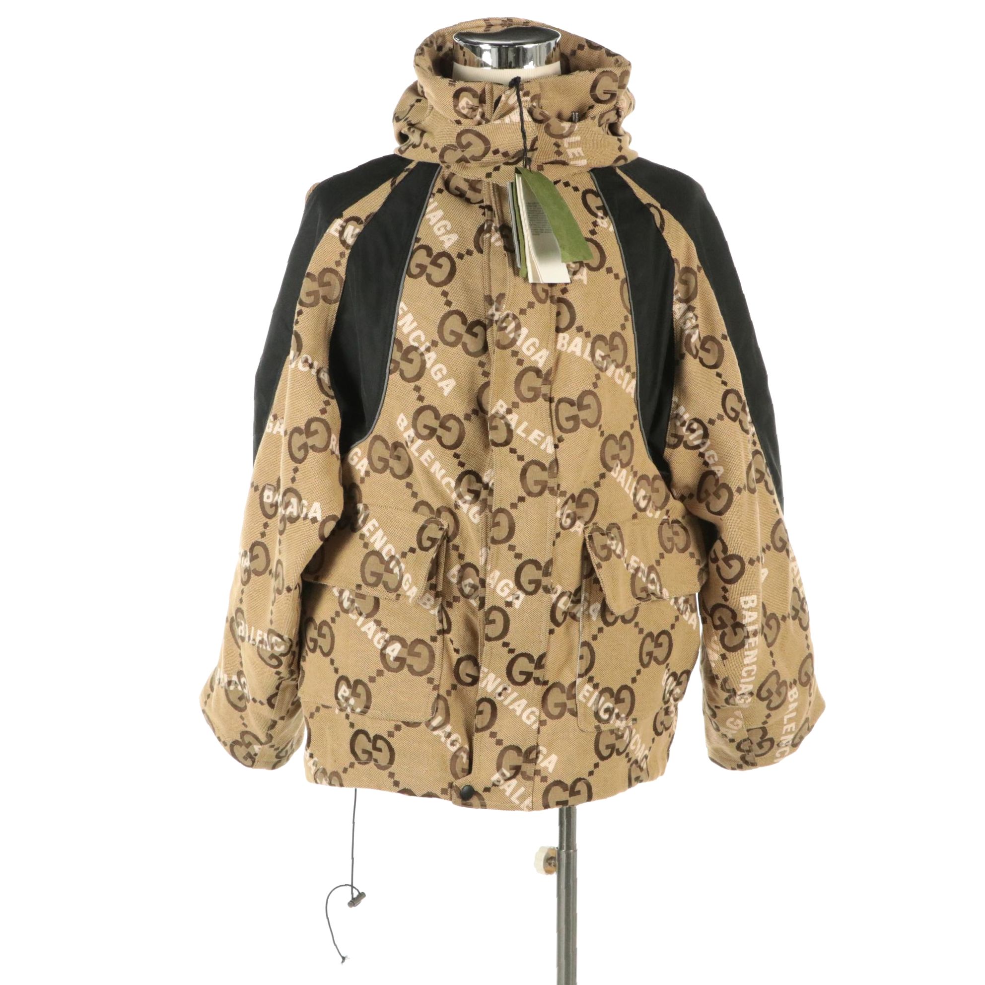 Men's Gucci x Balenciaga The Hacker Project Hooded Logo Jacket