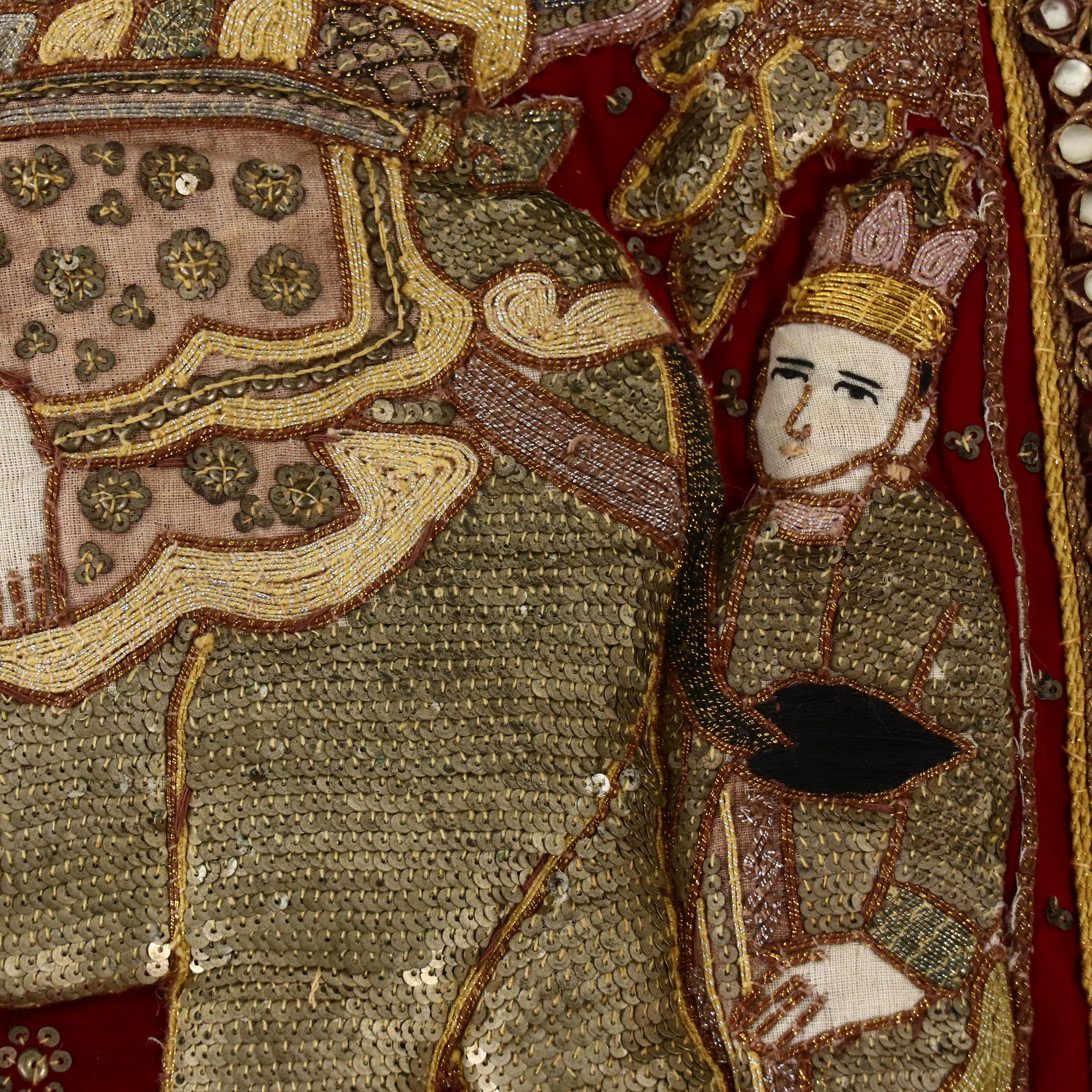 Burmese Hand-Embroidered Kalaga, 20th Century