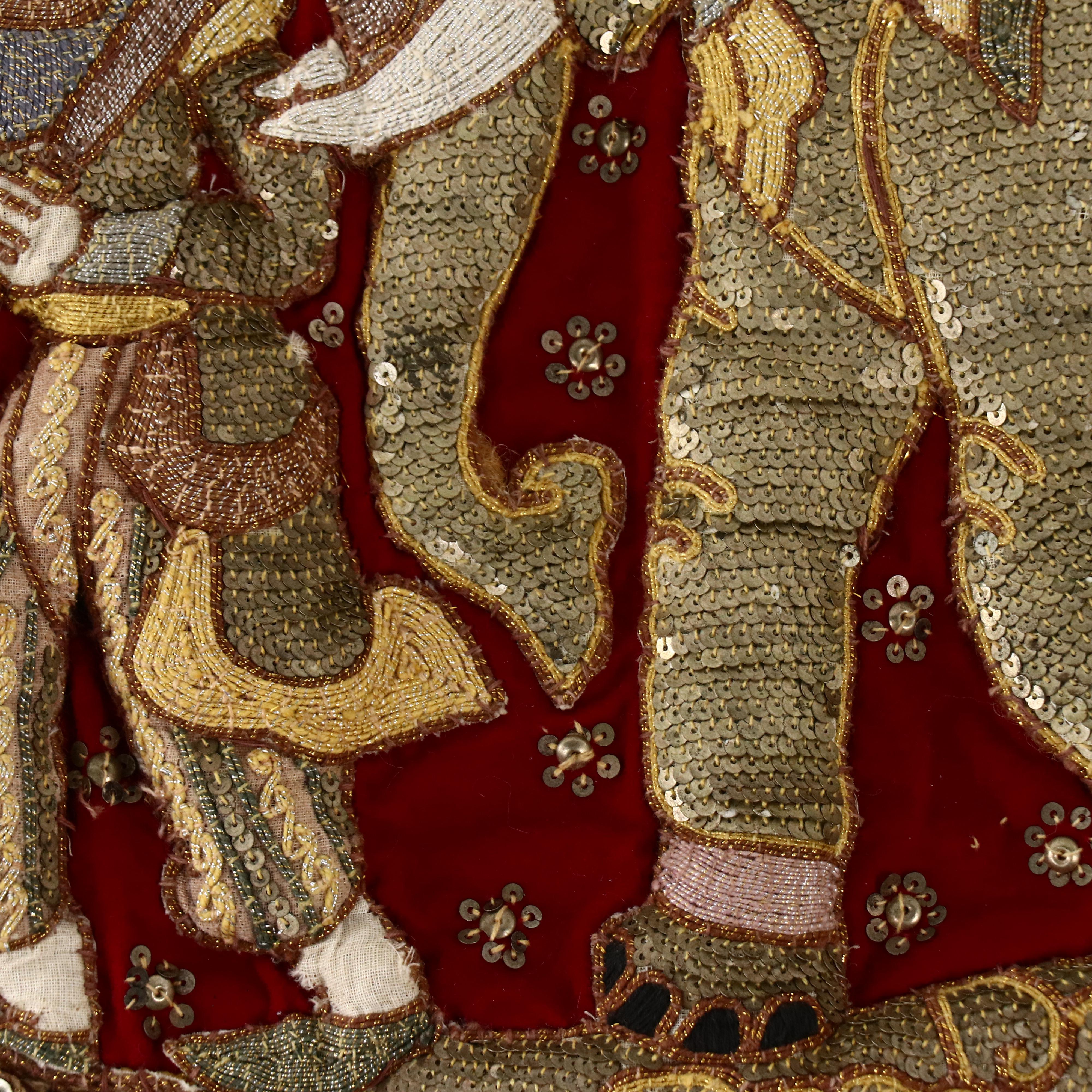 Burmese Hand-Embroidered Kalaga, 20th Century