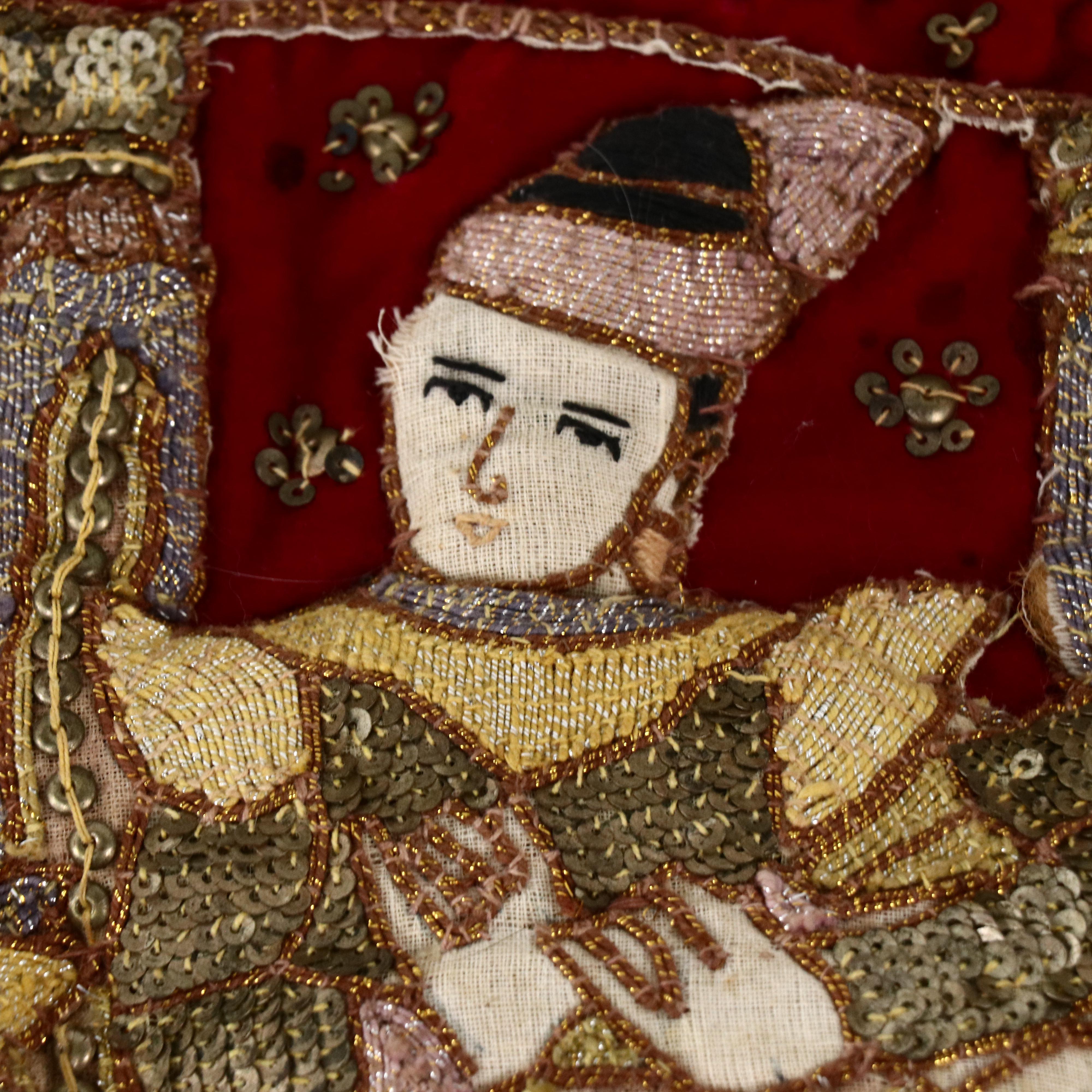 Burmese Hand-Embroidered Kalaga, 20th Century