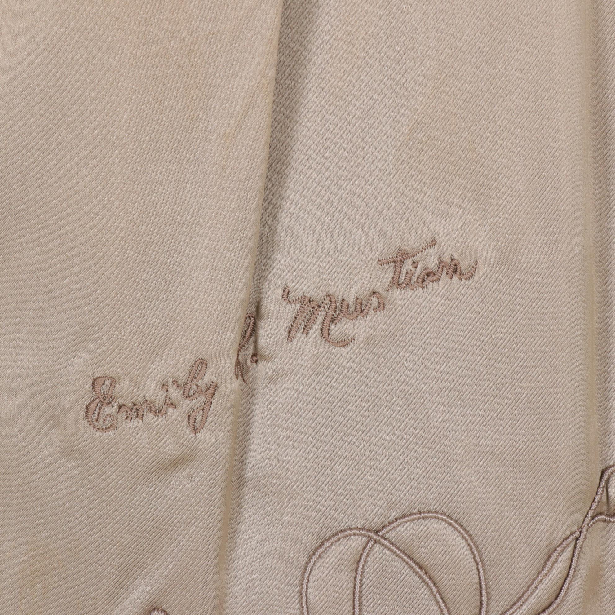 Blonde Mink Fur Swing Coat with Embroidered Lining, Mid to Late 20th C.