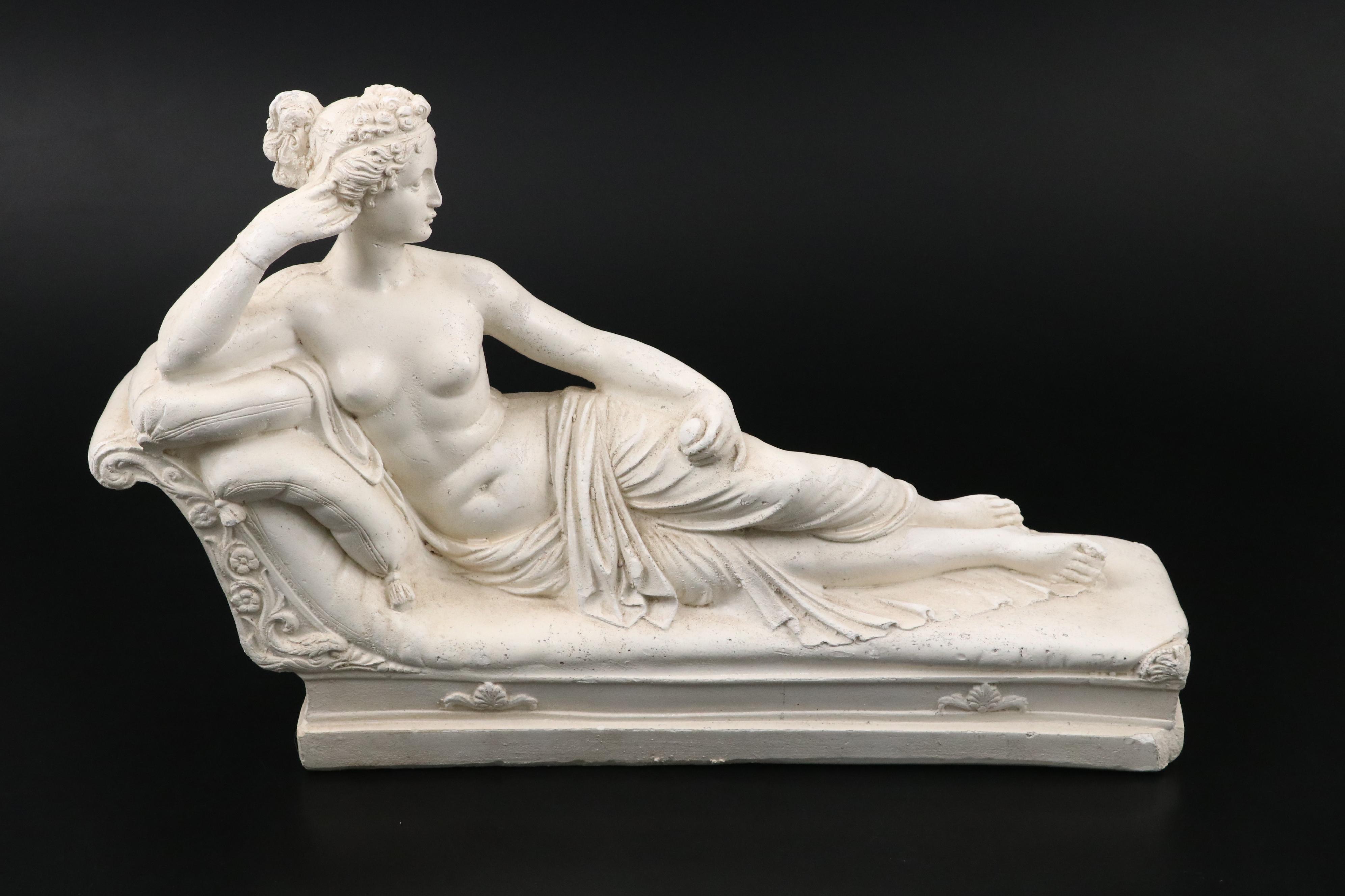 Sphinx Pen Holder with Venus Victrix and Dying Gaul Reproduction Sculptures