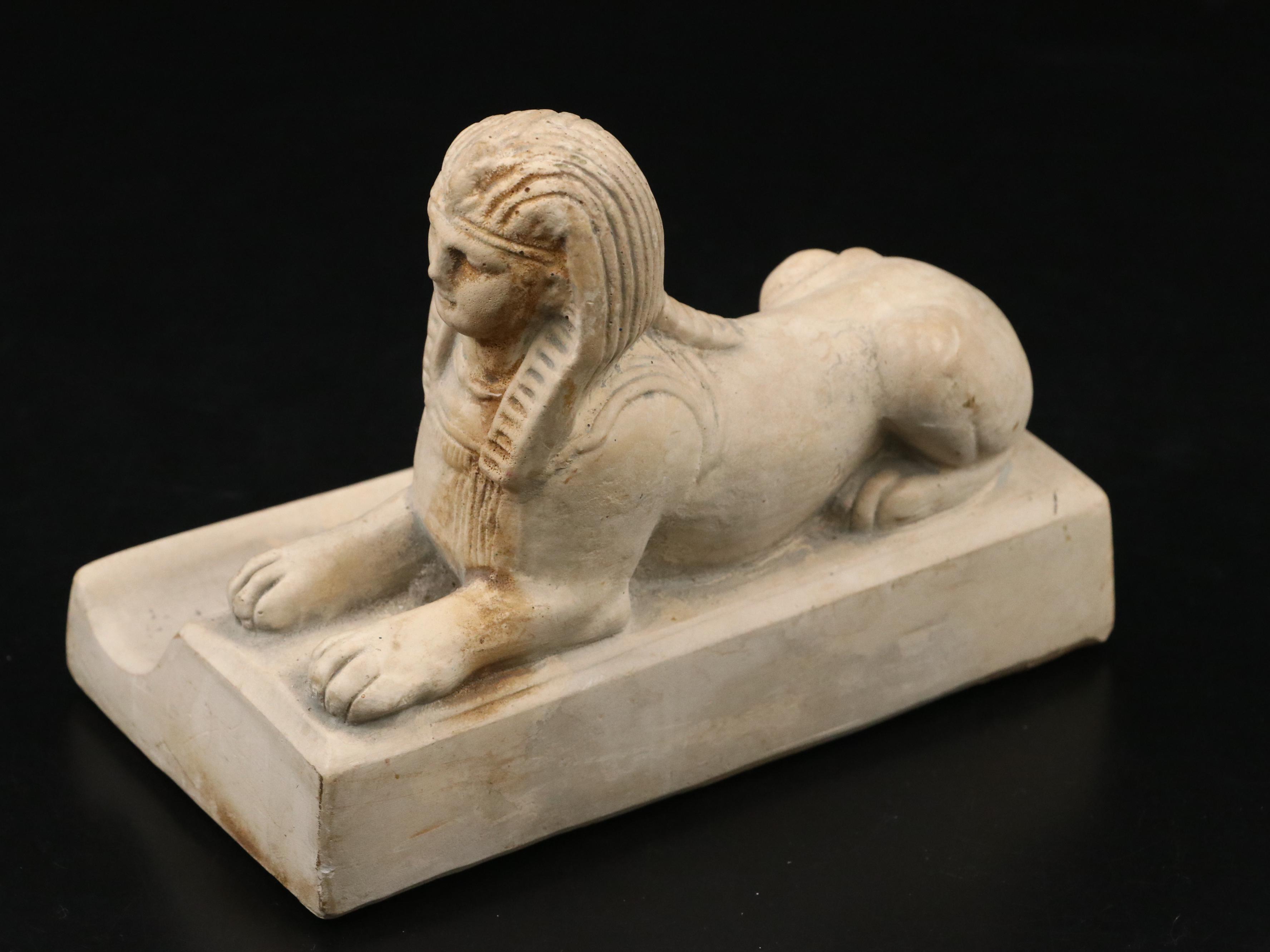 Sphinx Pen Holder with Venus Victrix and Dying Gaul Reproduction Sculptures